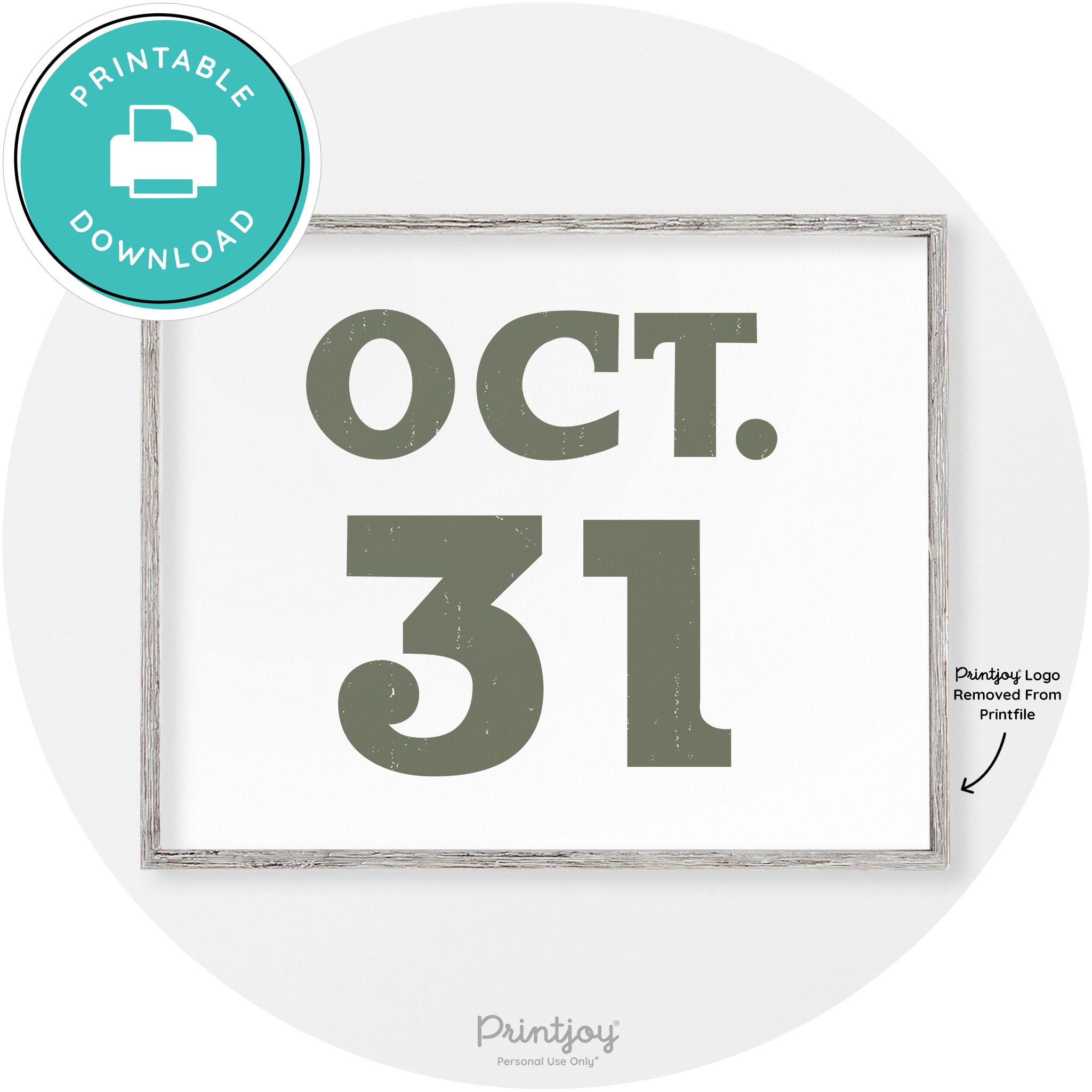October 31 Halloween Day Vintage Halloween Wall Art Free Printable - Printjoy