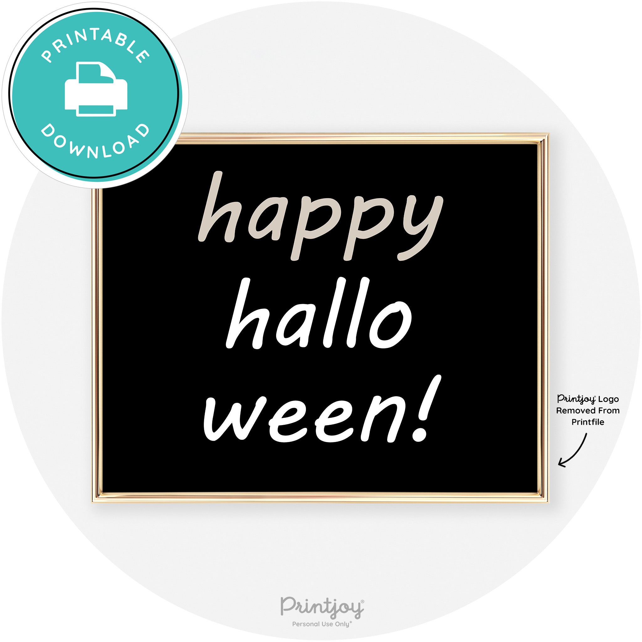Happy Halloween Fun Cute Chic Halloween Wall Art Free Printable - Printjoy