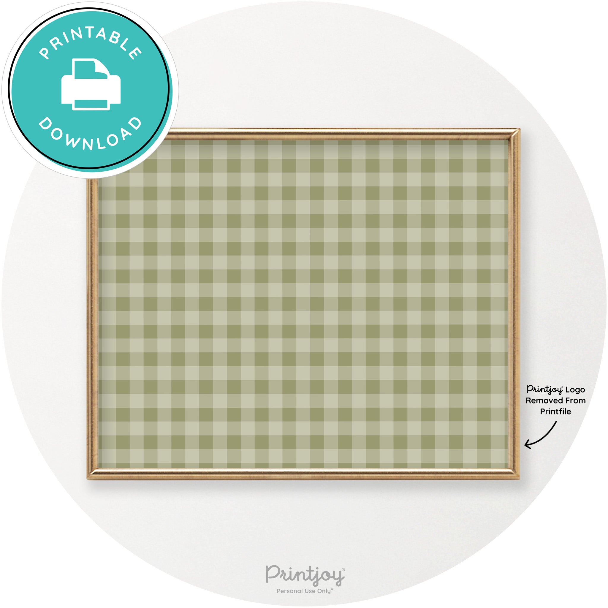 Thanksgiving Plaid Accent Modern Chic Wall Art Decor Free Printable - Printjoy