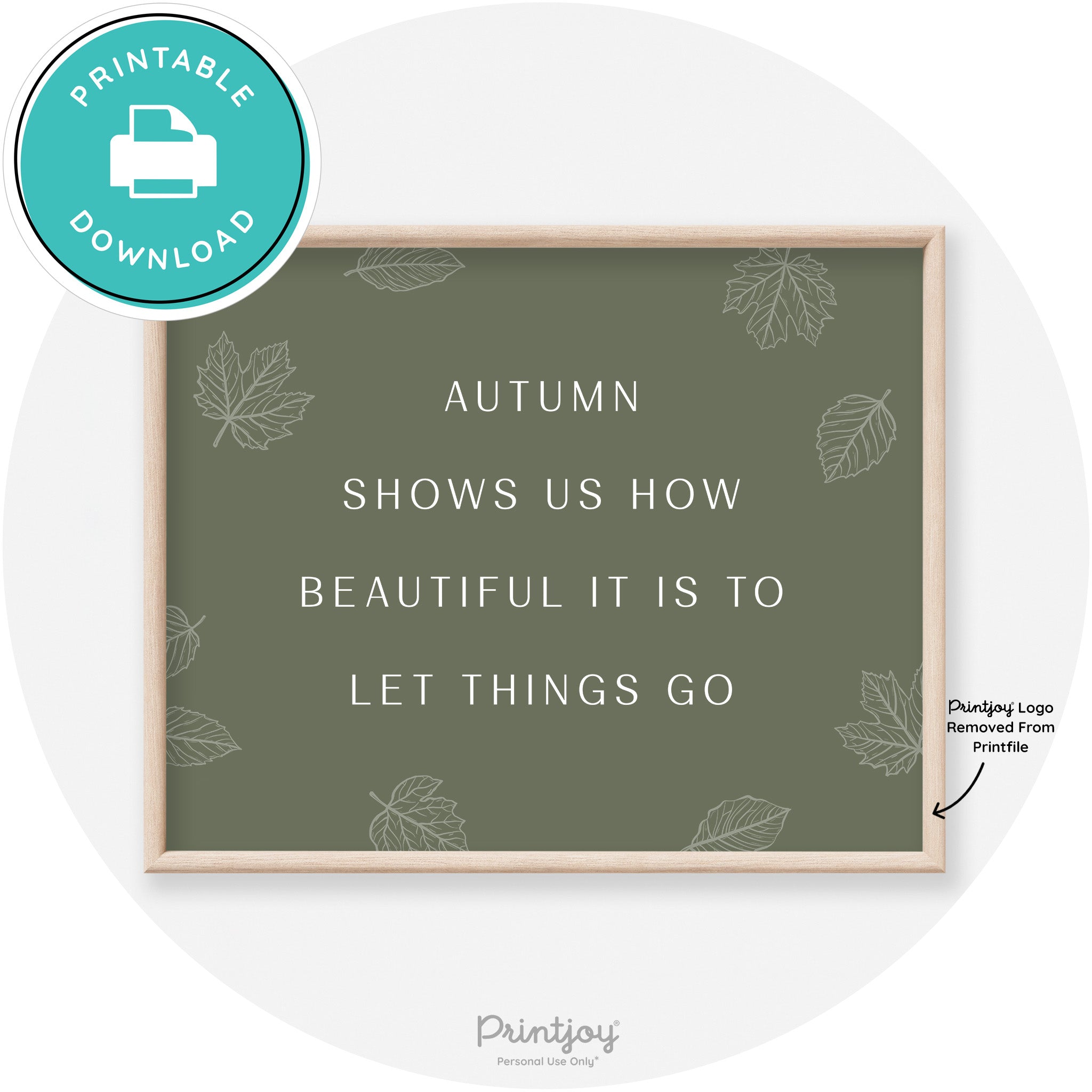 Fall Quote Autumn Let Things Go Transitional Wall Art Free Printable - Printjoy