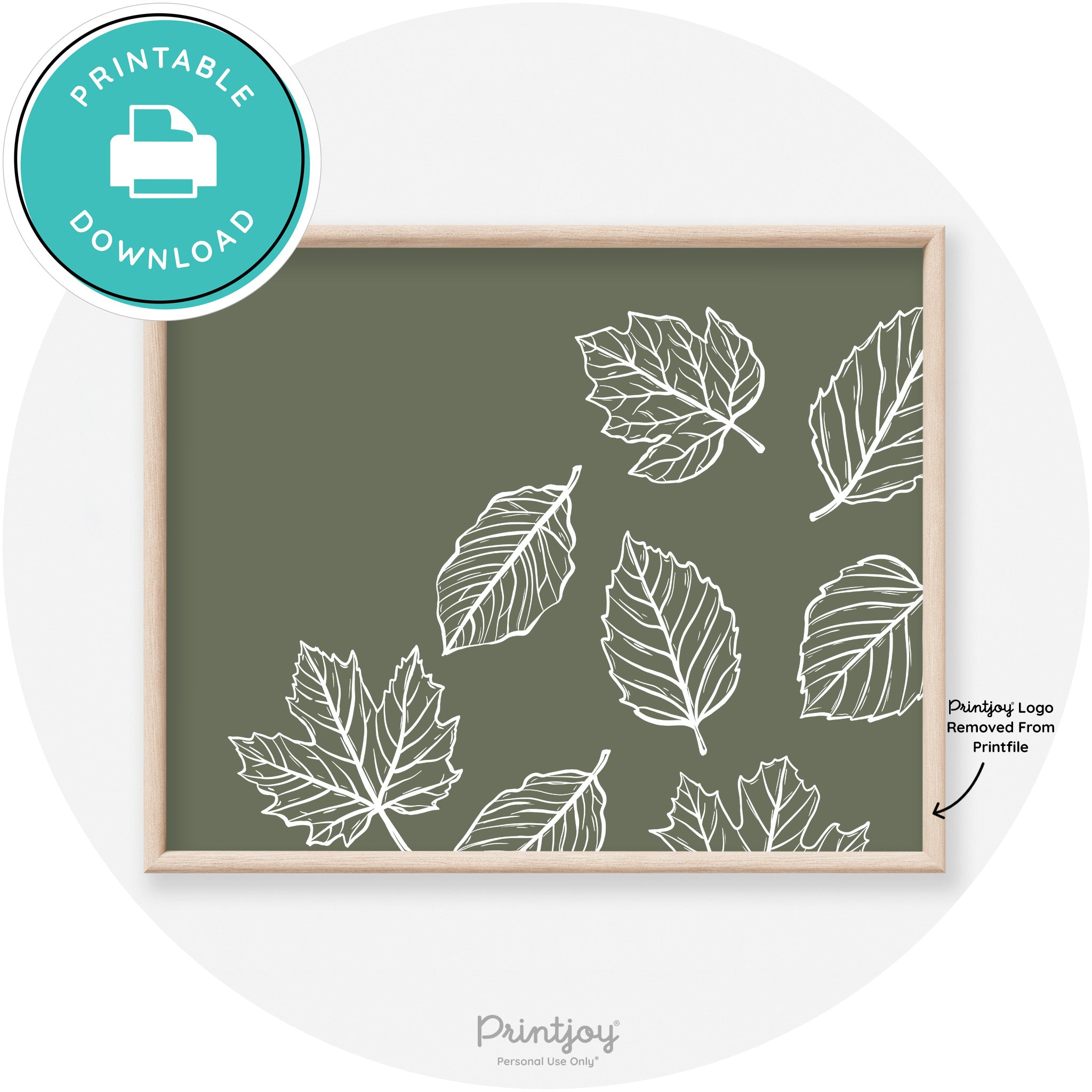 Falling Leaves Drawing Fall Modern Transitional Wall Art Free Printable - Printjoy