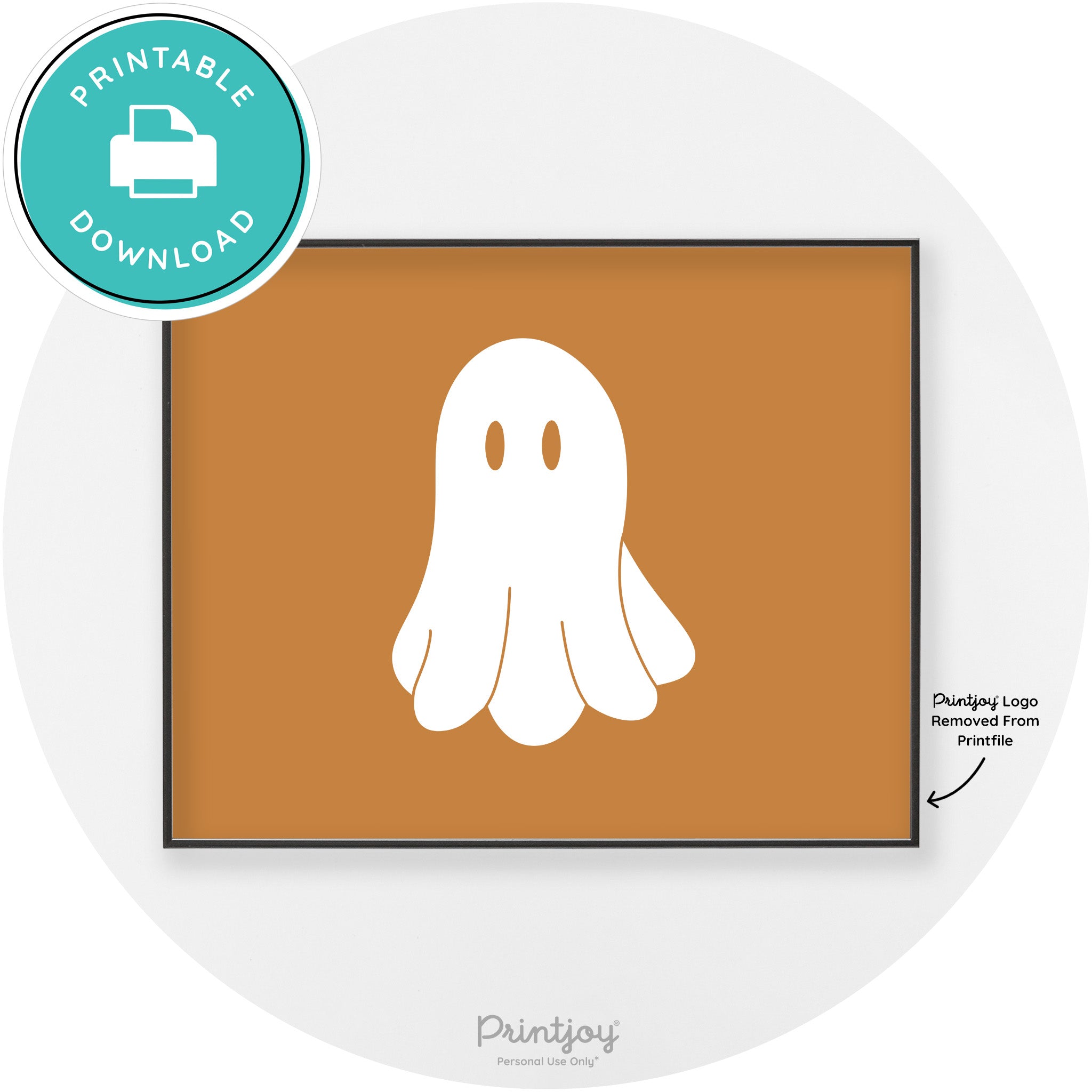Halloween Cute Ghost Modern Chic Wall Art Decor Printable - Printjoy
