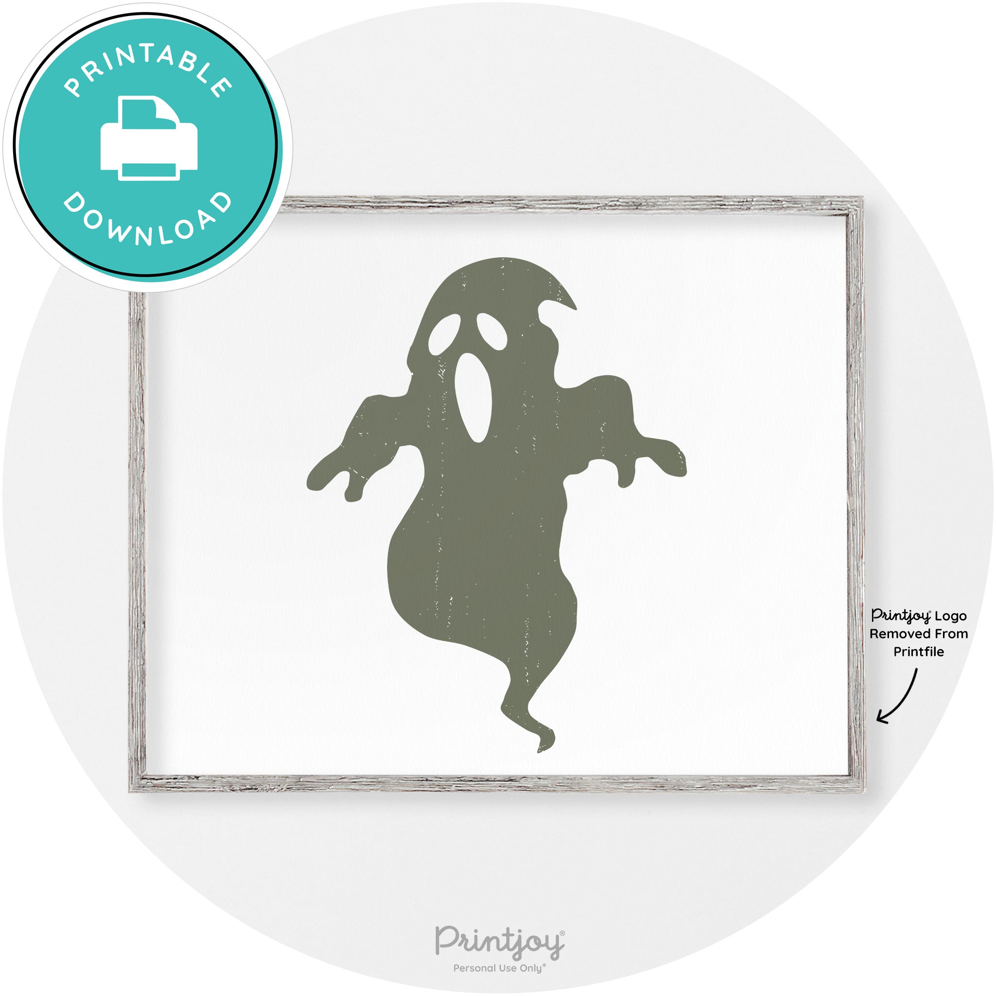 Spooky Ghost Boogie Man Halloween Vintage Wall Art Free Printable - Printjoy