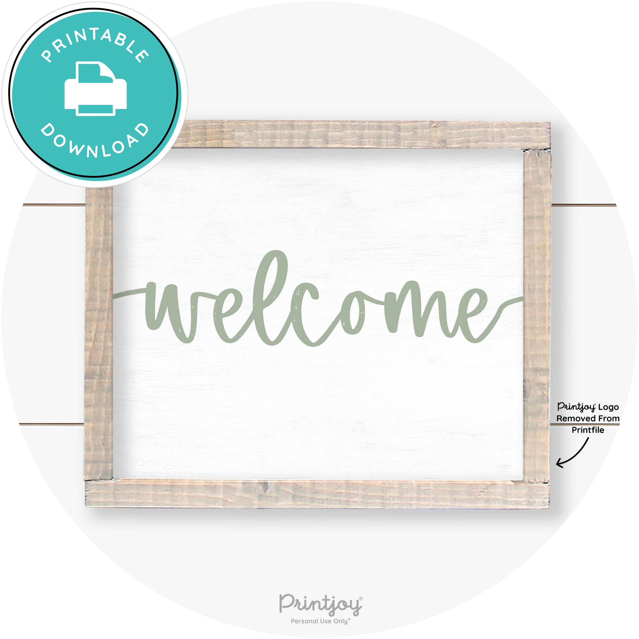 Welcome Entryway Sign Cute Farmhouse Wall Art Decor Free Printable