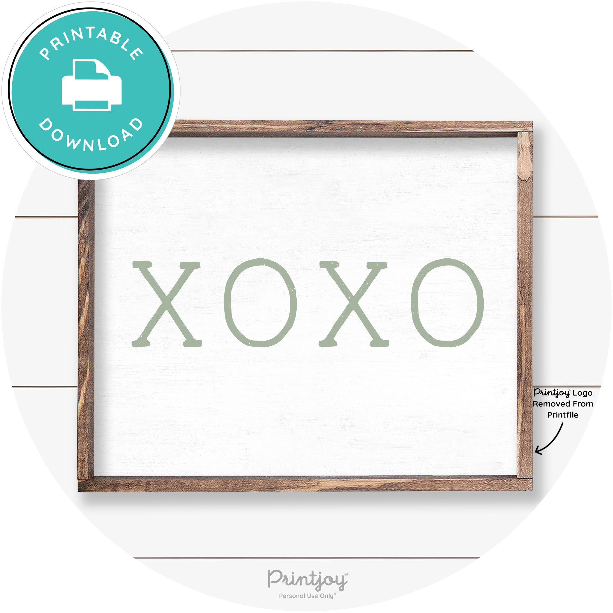 Xoxo Cute Couples Love Modern Farmhouse Wall Art Free Printable