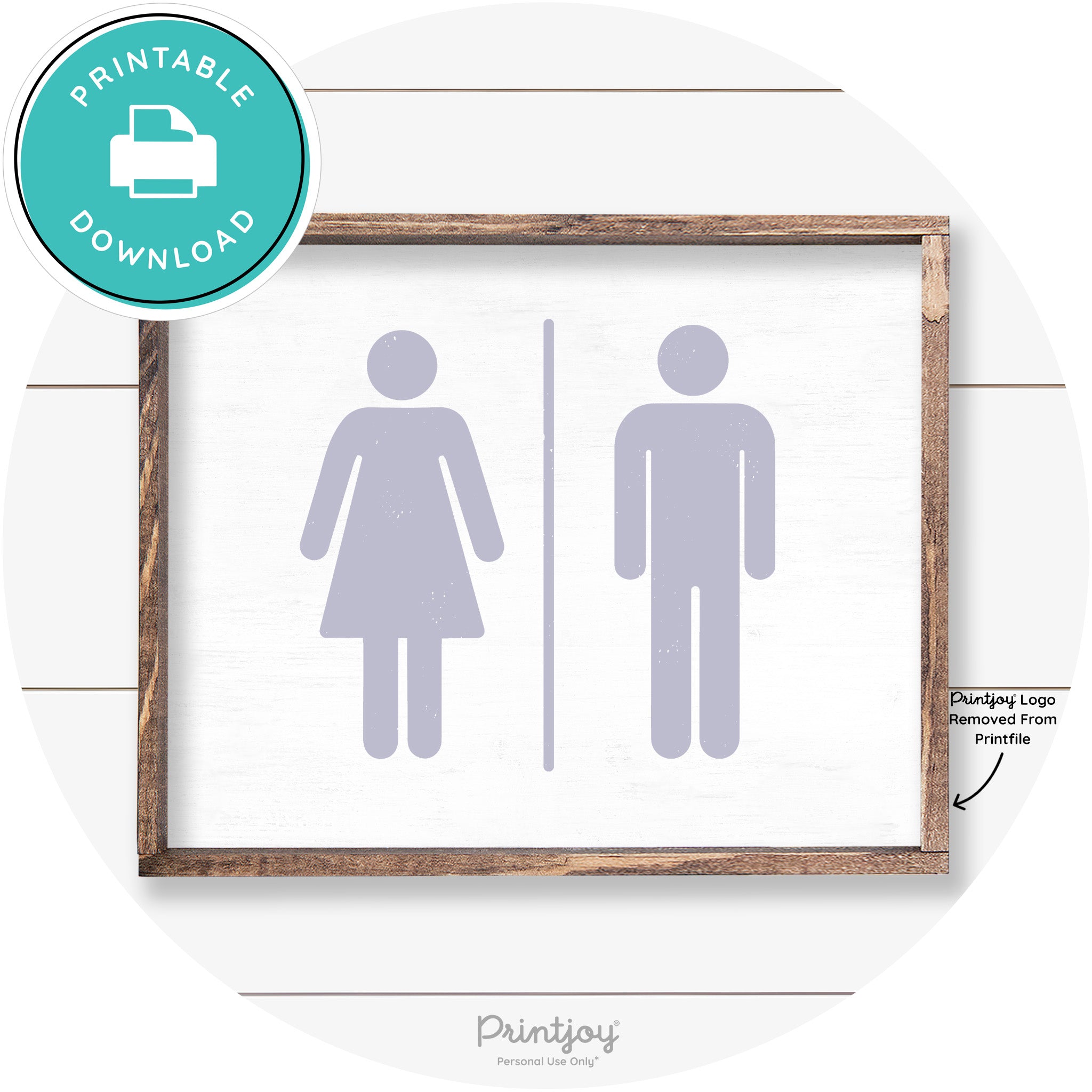 Restroom Sign Womens Mens Bathroom Farmhouse Art Free Printable