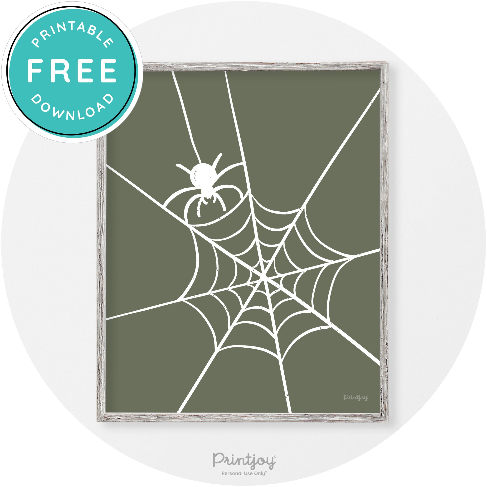 Halloween Spider Web Modern Vintage Wall Art Free Printable - Printjoy