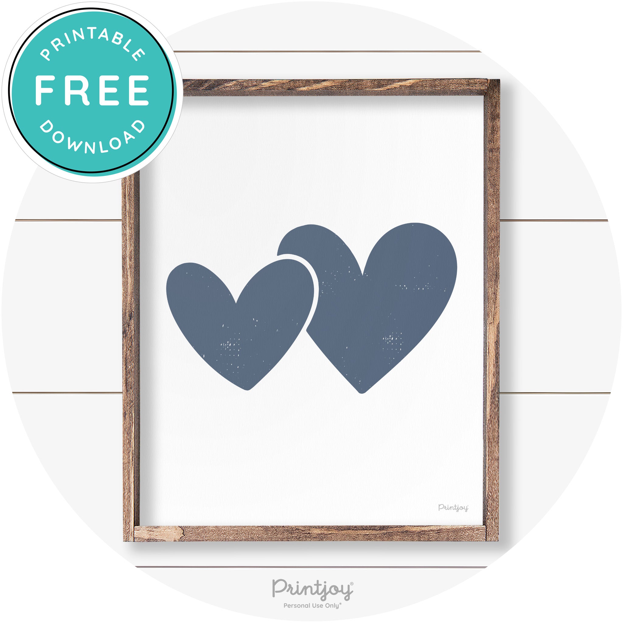 Heart Silhouettes Cute Couples Farmhouse Wall Art Free Printable