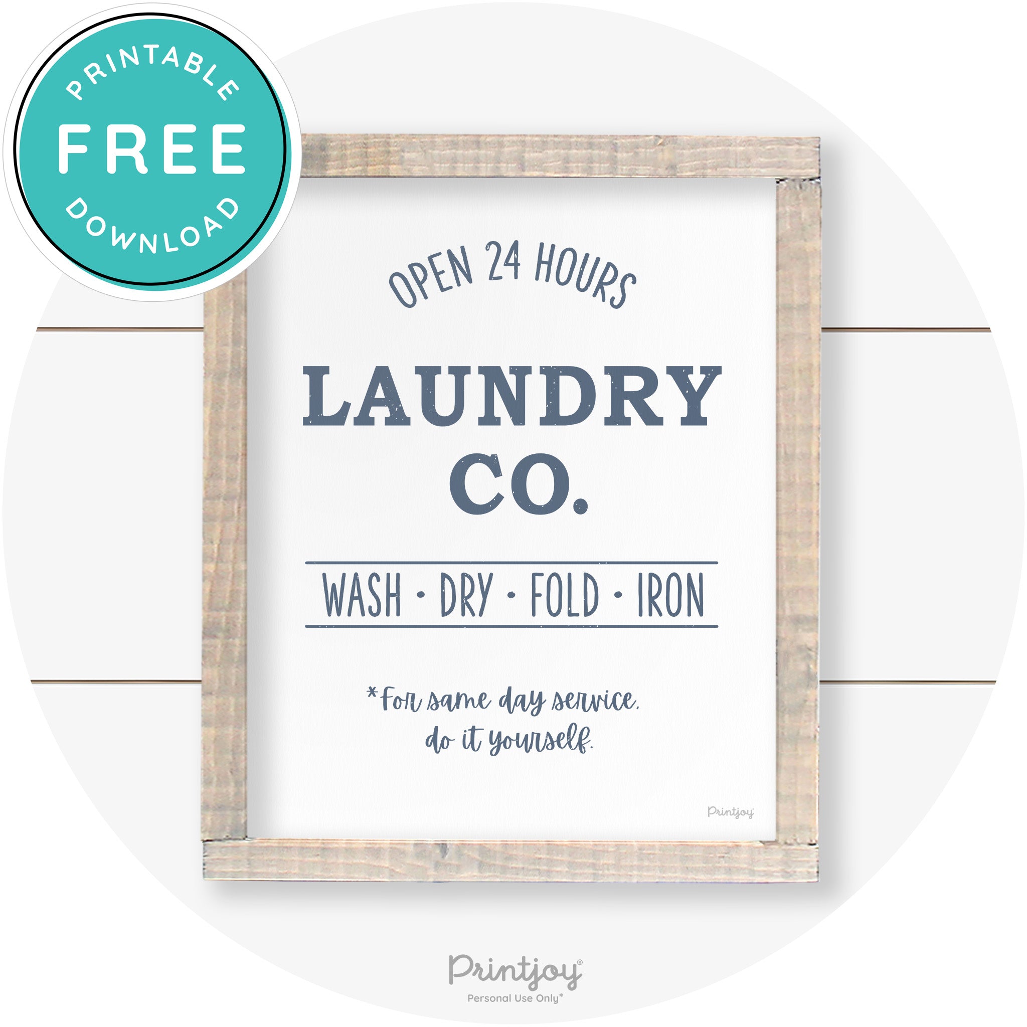 Laundry Co Do It Yourself Funny Farmhouse Wall Art Free Printable - Printjoy