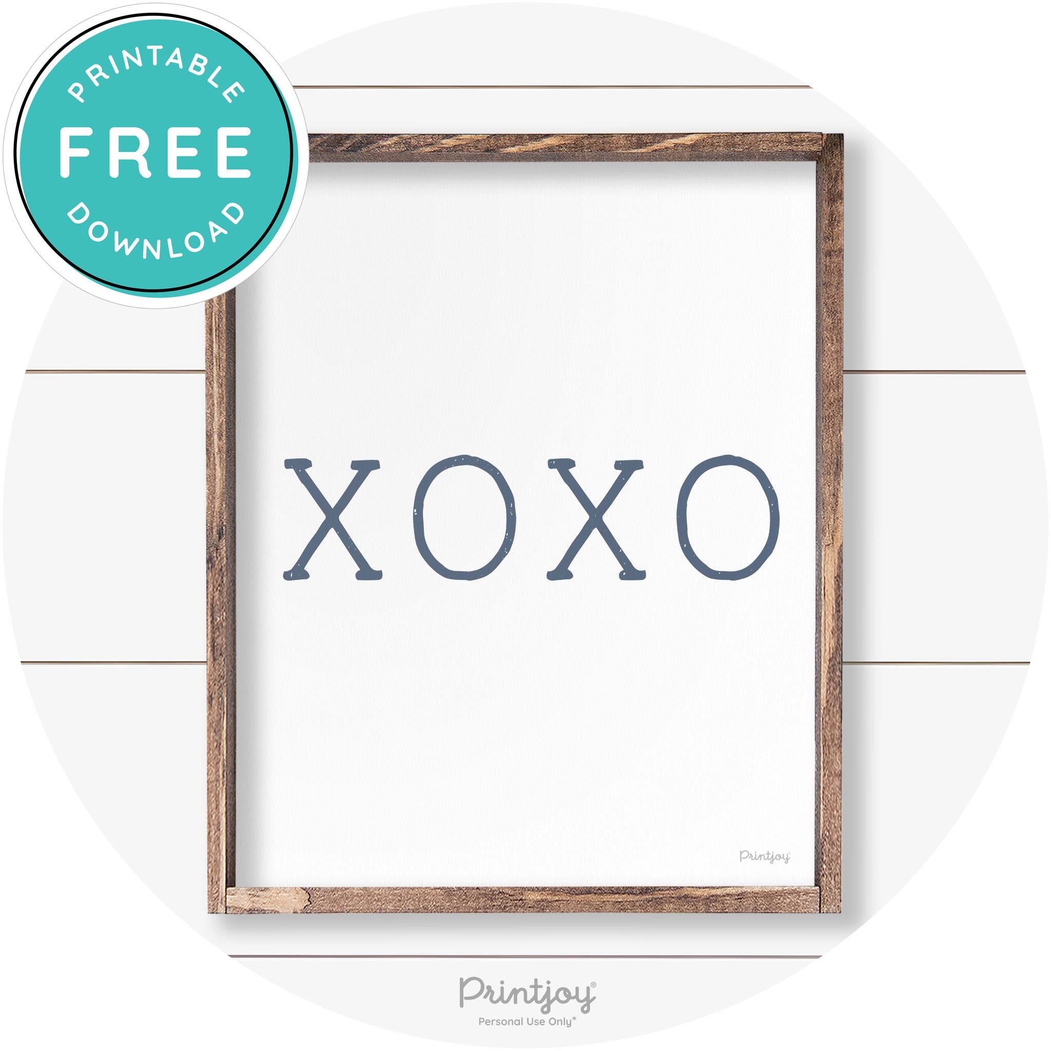 Xoxo Cute Couples Love Modern Farmhouse Wall Art Free Printable