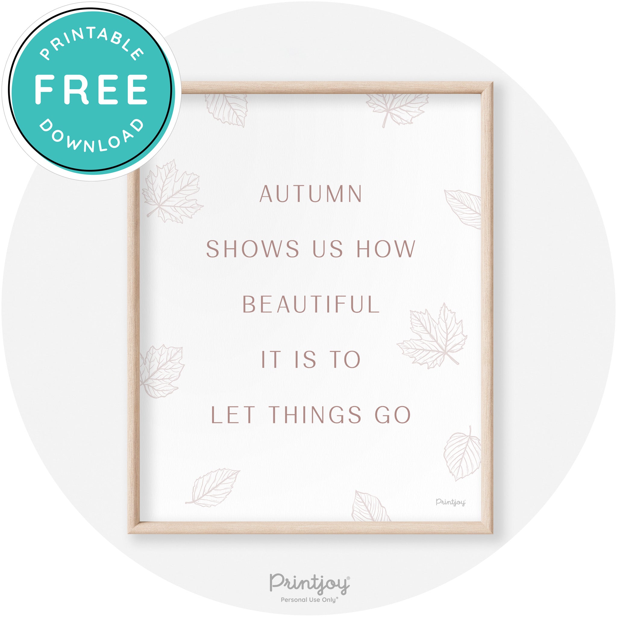 Fall Quote Autumn Let Things Go Transitional Wall Art Free Printable - Printjoy