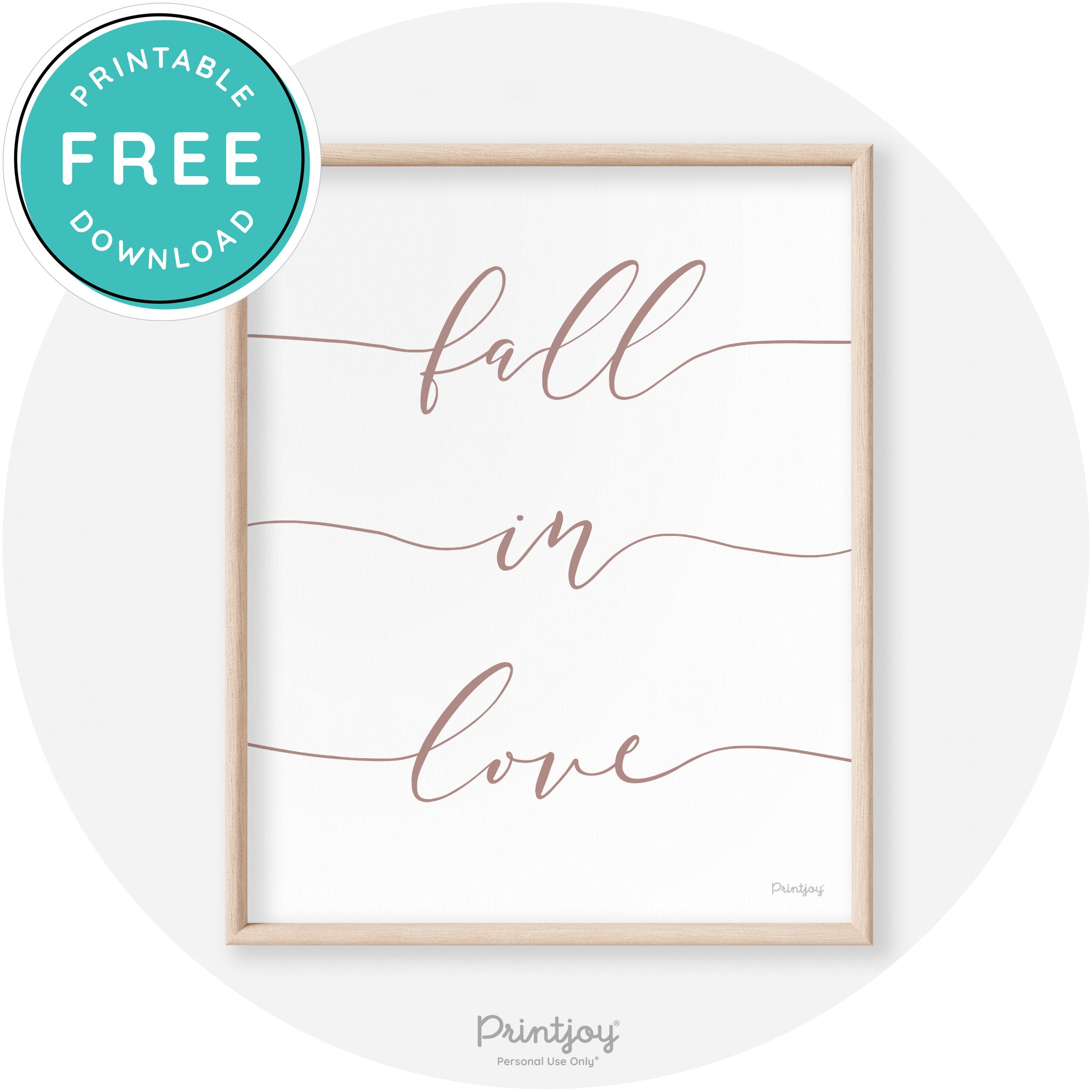 Fall In Love Autumn Modern Transitional Wall Art Decor Free Printable - Printjoy