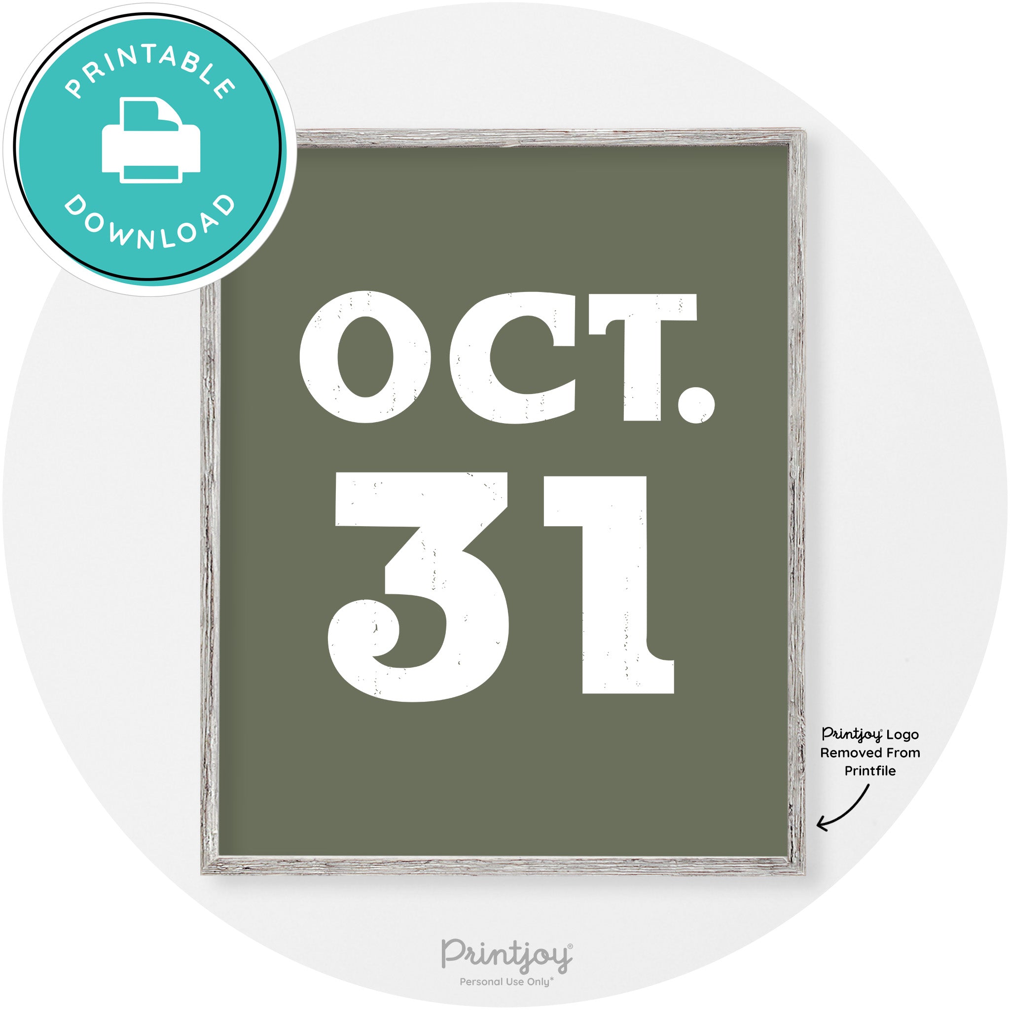 October 31 Halloween Day Vintage Halloween Wall Art Free Printable - Printjoy