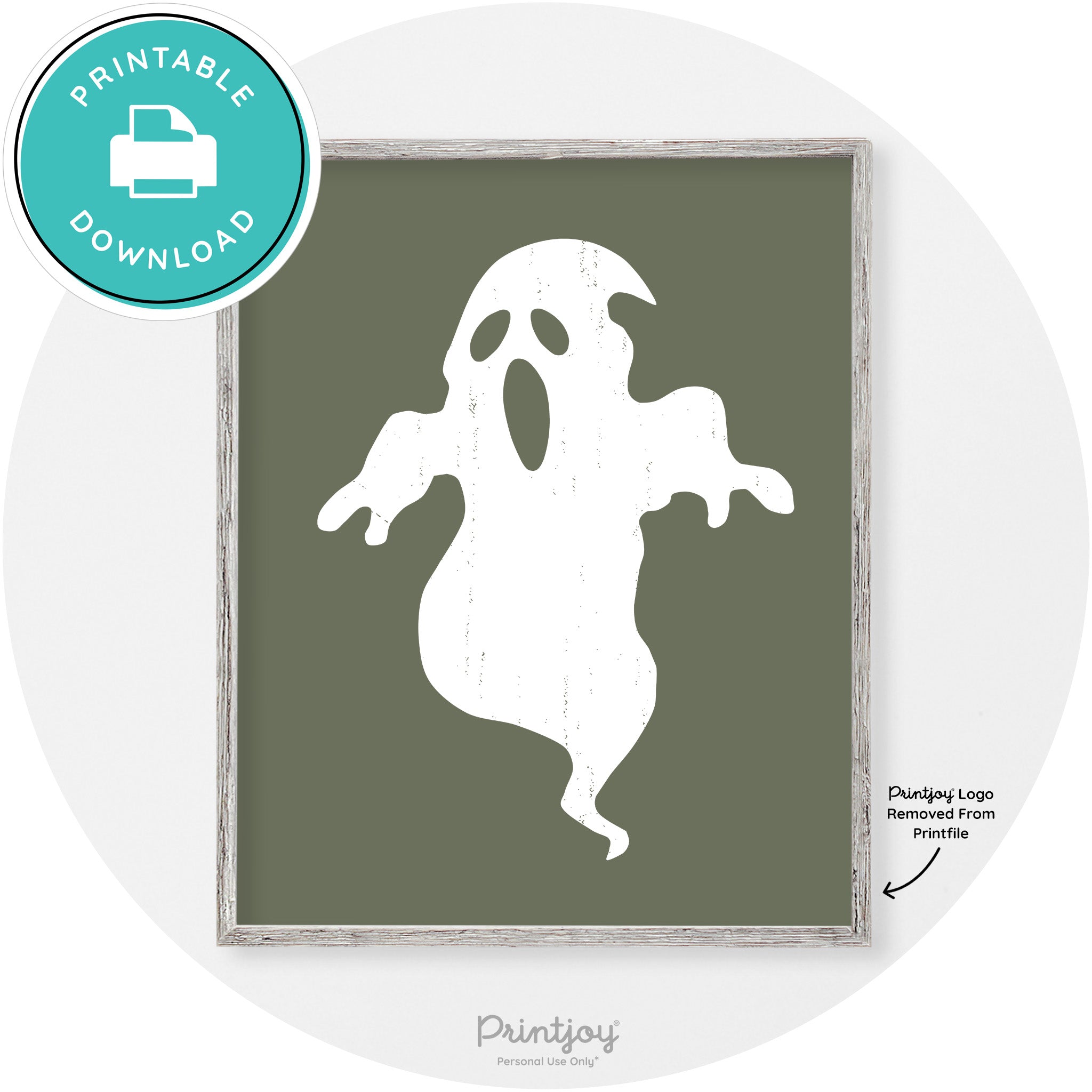 Spooky Ghost Boogie Man Halloween Vintage Wall Art Free Printable - Printjoy