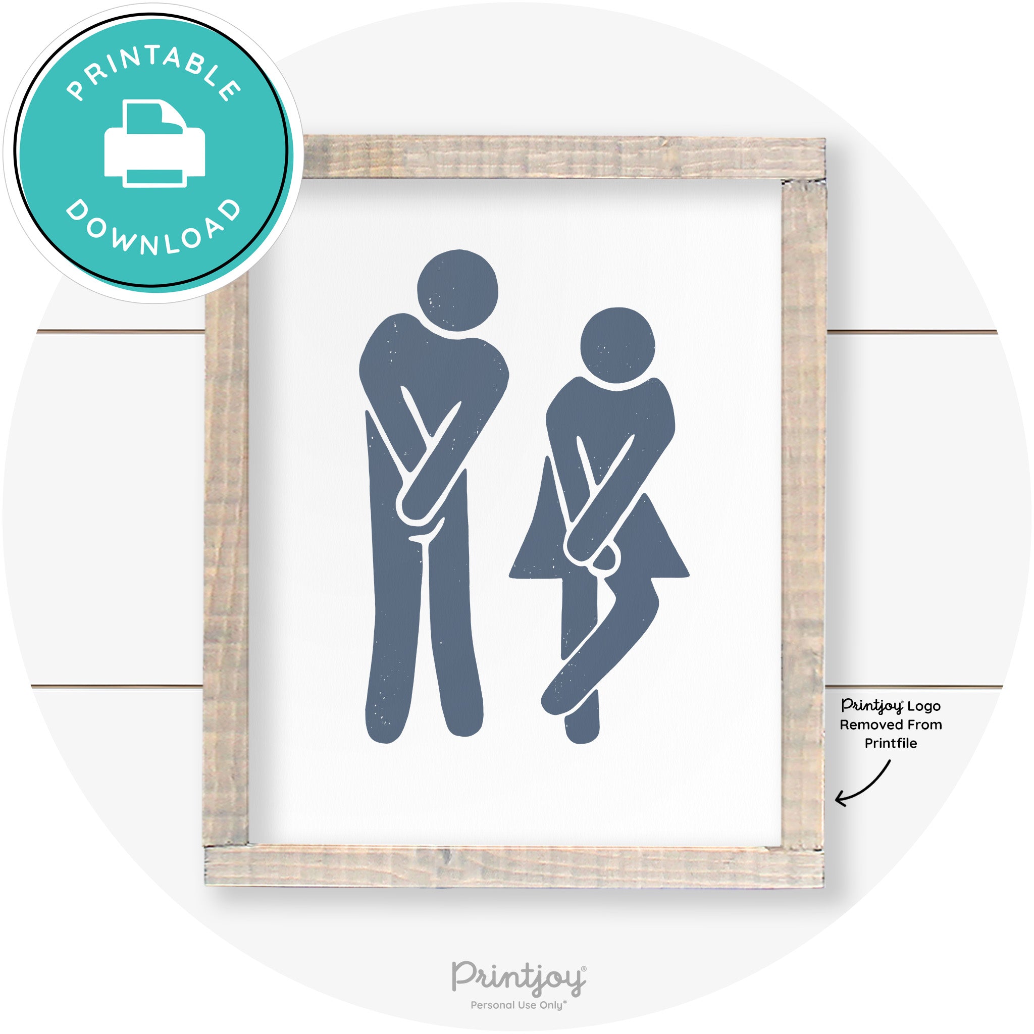 Potty Dance Gotta Go Sign Funny Farmhouse Wall Art Free Printable - Printjoy