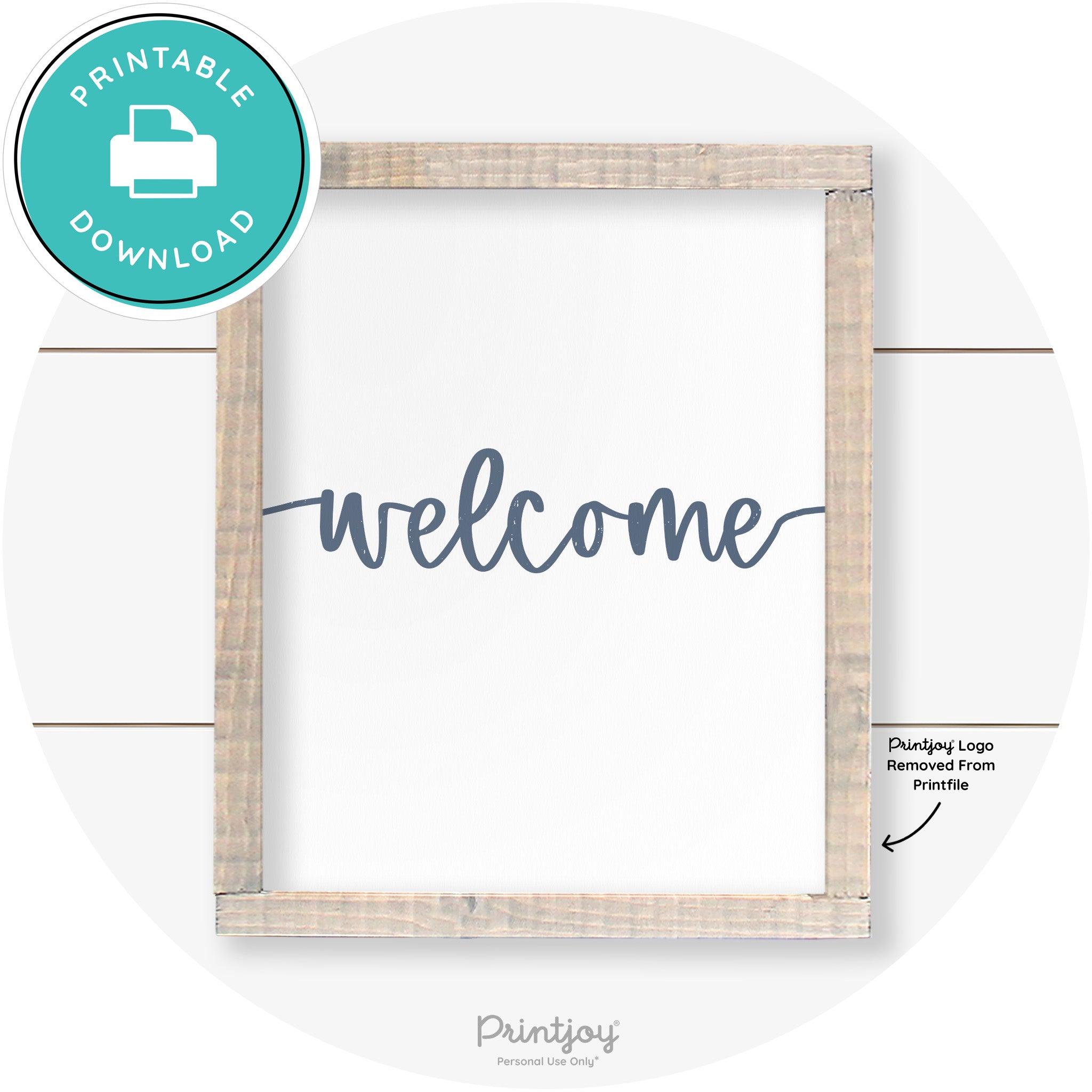 Welcome Entryway Sign Cute Farmhouse Wall Art Decor Free Printable