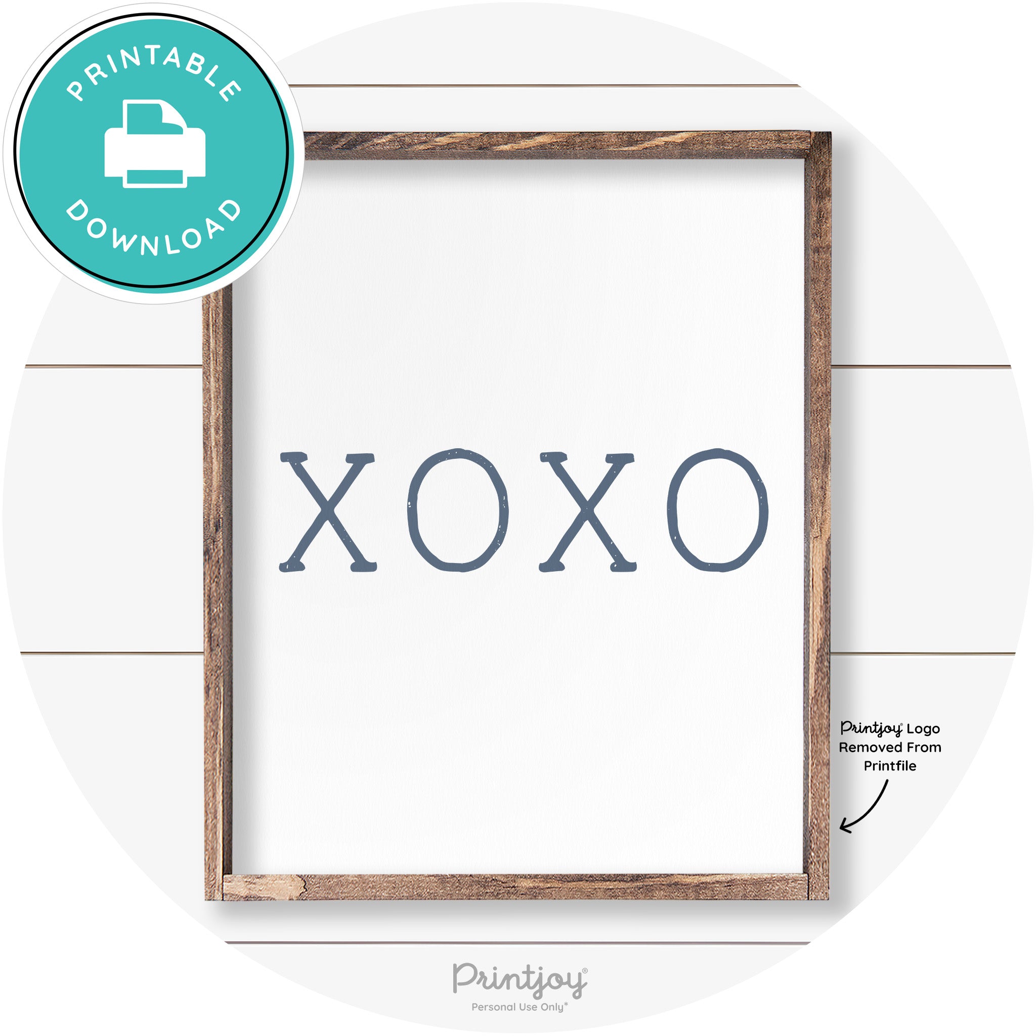 Xoxo Cute Couples Love Modern Farmhouse Wall Art Free Printable