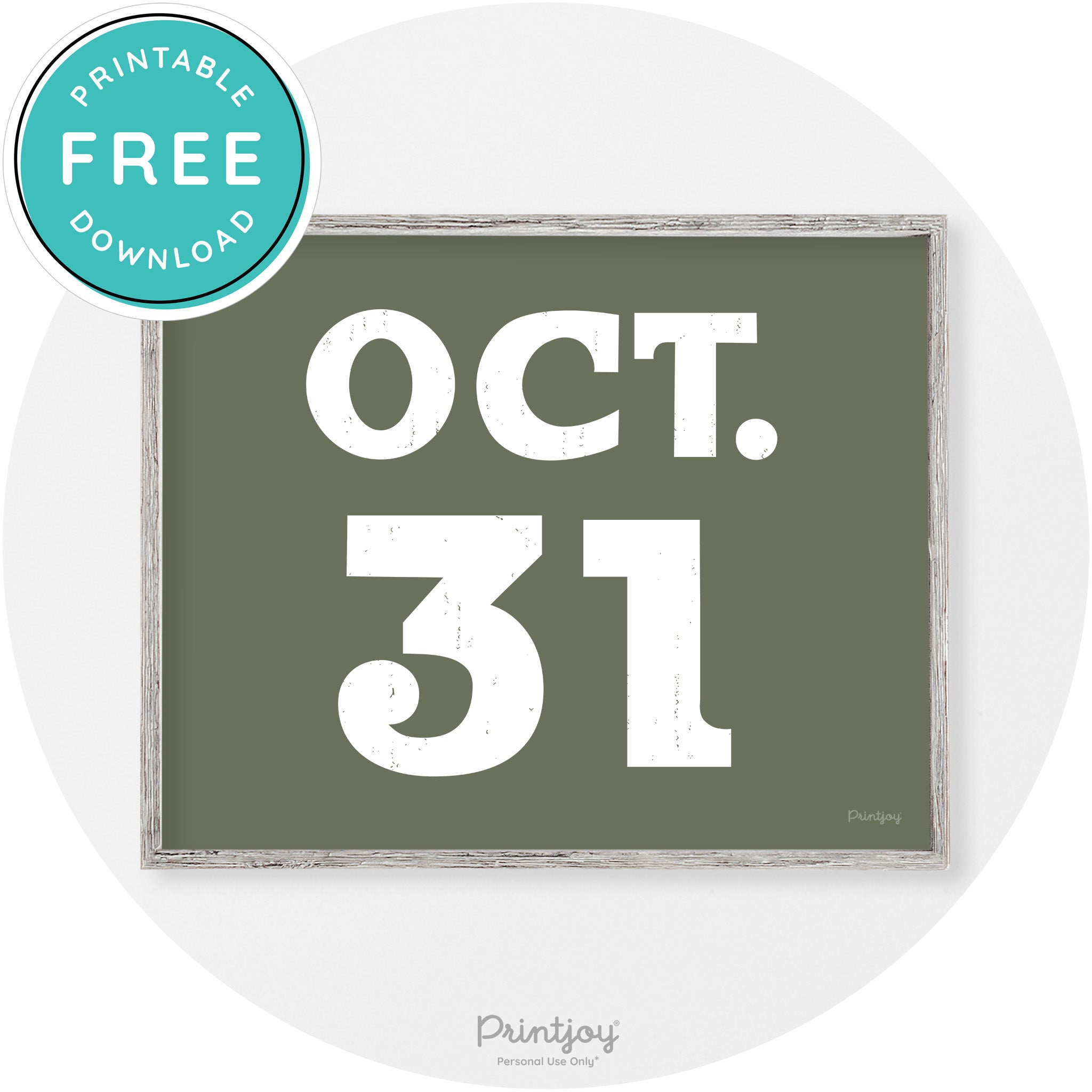 October 31 Halloween Day Vintage Halloween Wall Art Free Printable - Printjoy