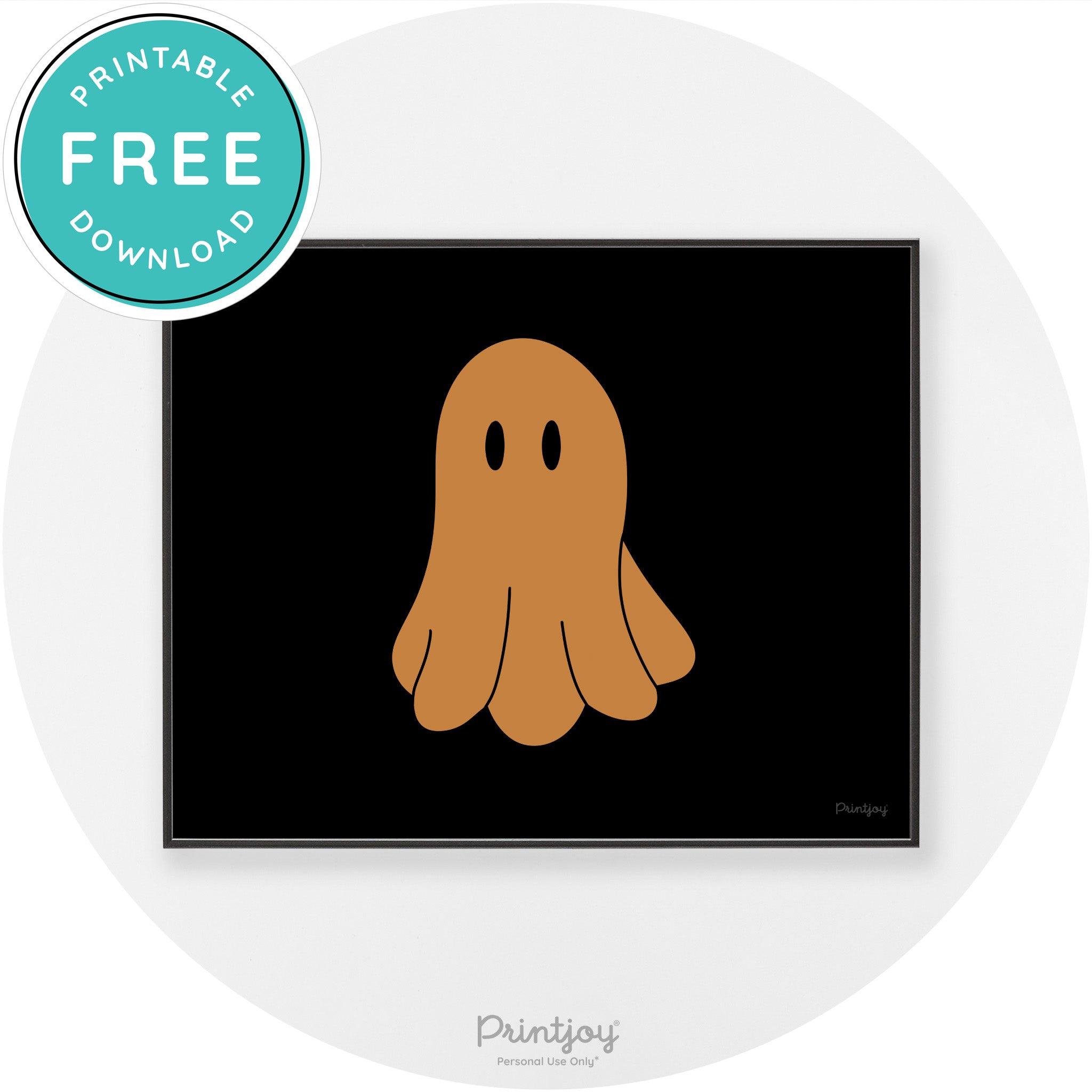 Halloween Cute Ghost Modern Chic Wall Art Decor Printable - Printjoy