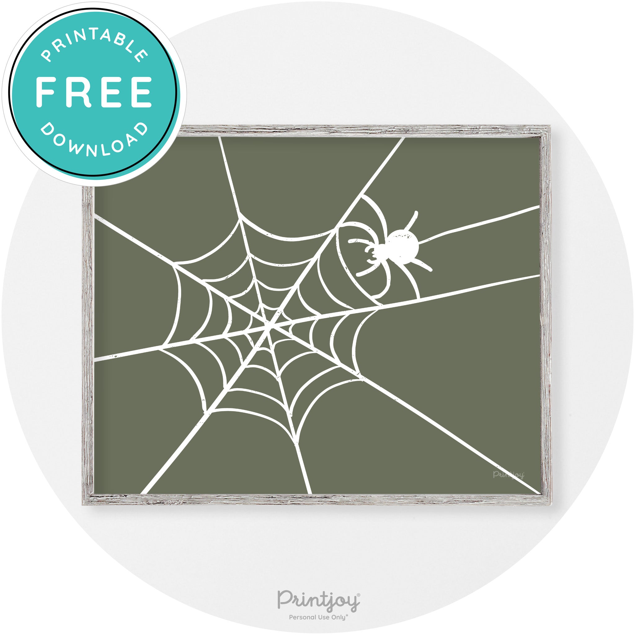 Halloween Spider Web Modern Vintage Wall Art Free Printable - Printjoy