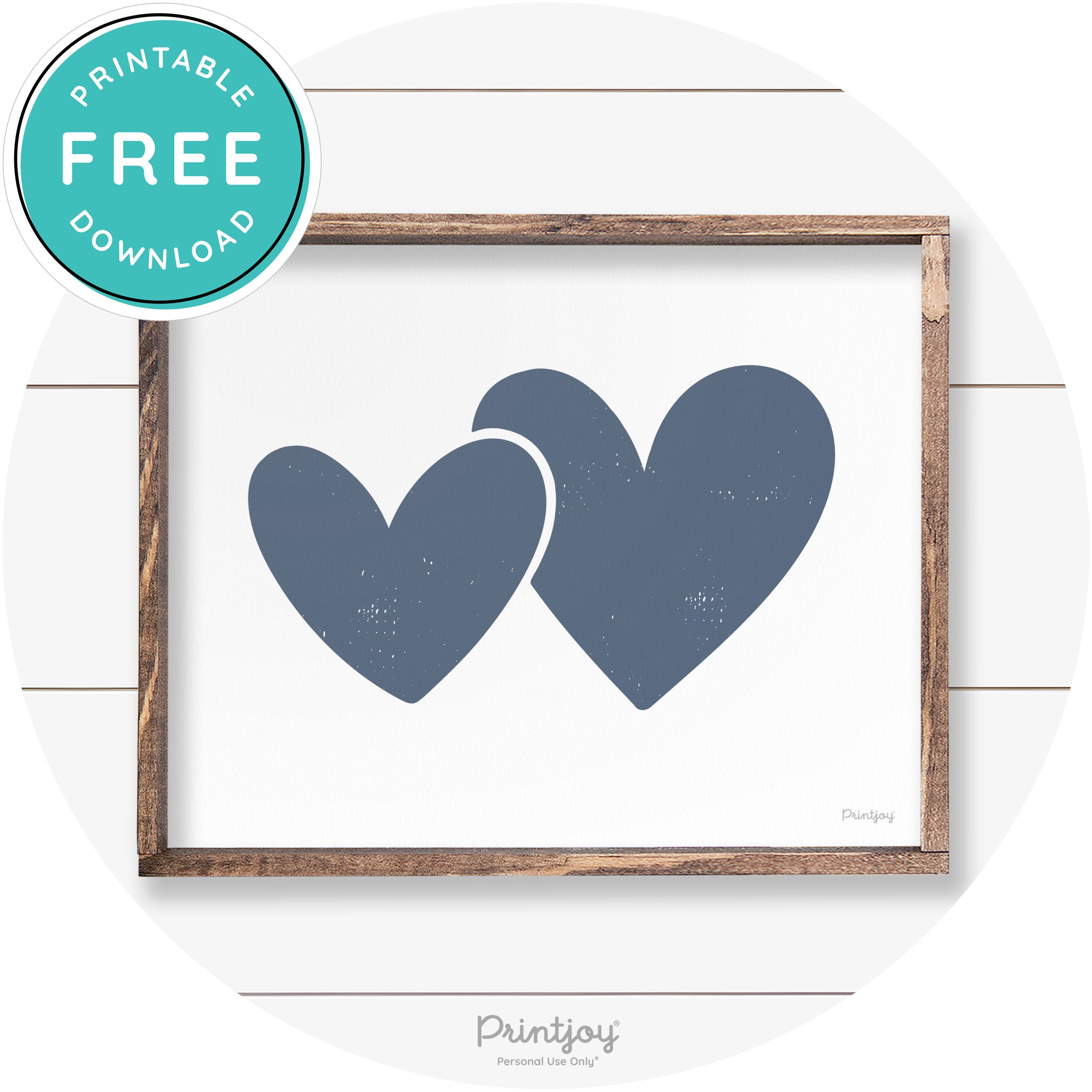 Heart Silhouettes Cute Couples Farmhouse Wall Art Free Printable