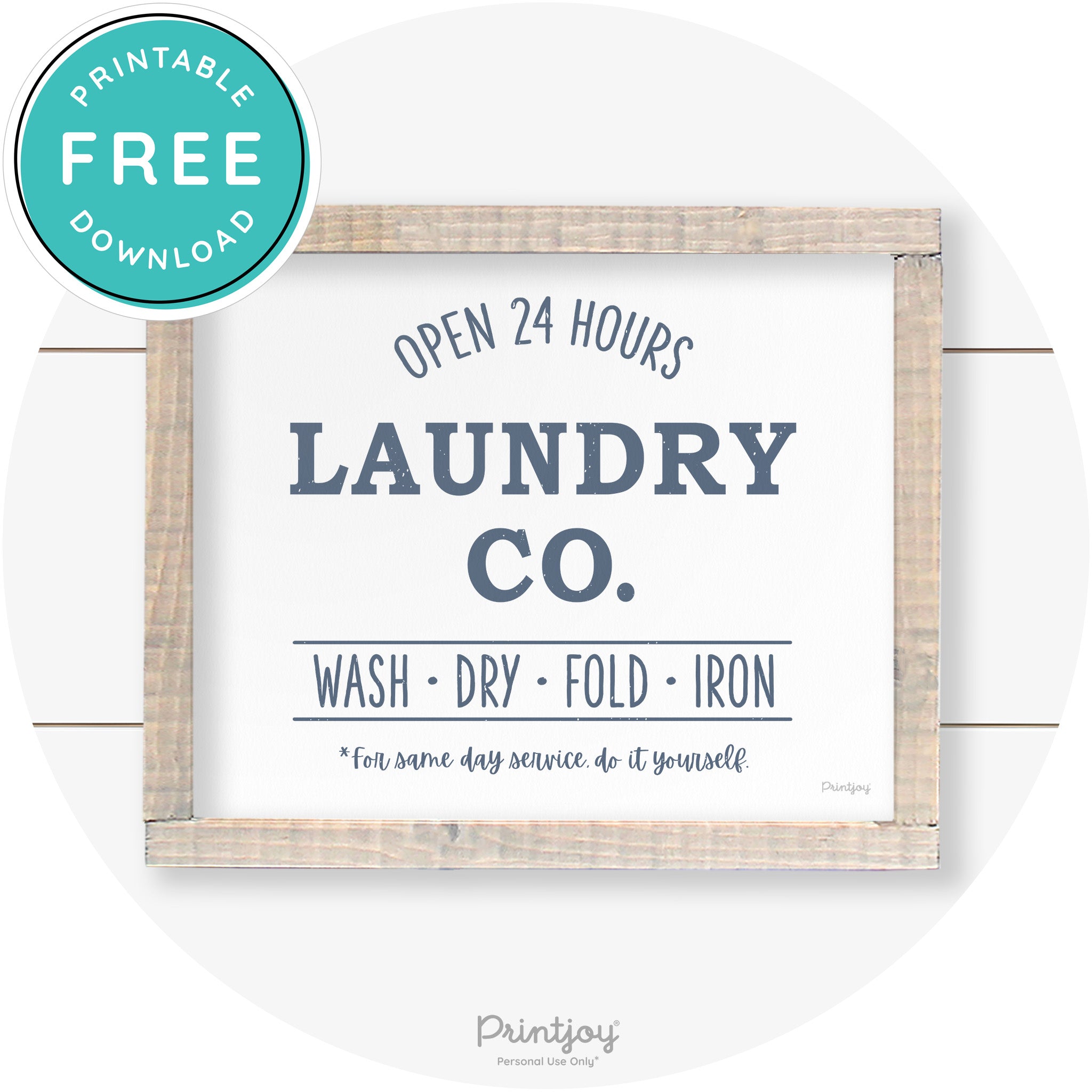 Laundry Co Do It Yourself Funny Farmhouse Wall Art Free Printable - Printjoy