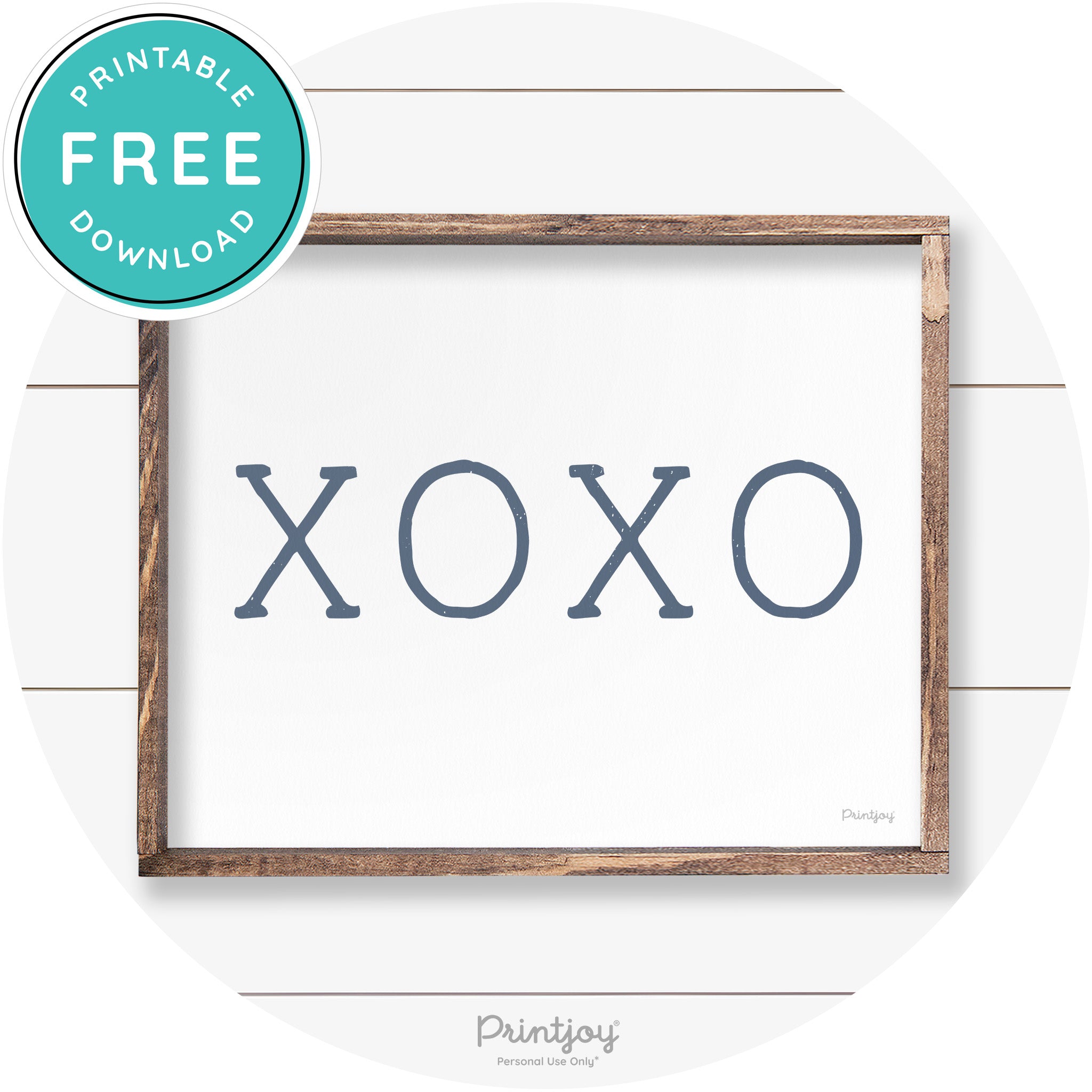 Xoxo Cute Couples Love Modern Farmhouse Wall Art Free Printable