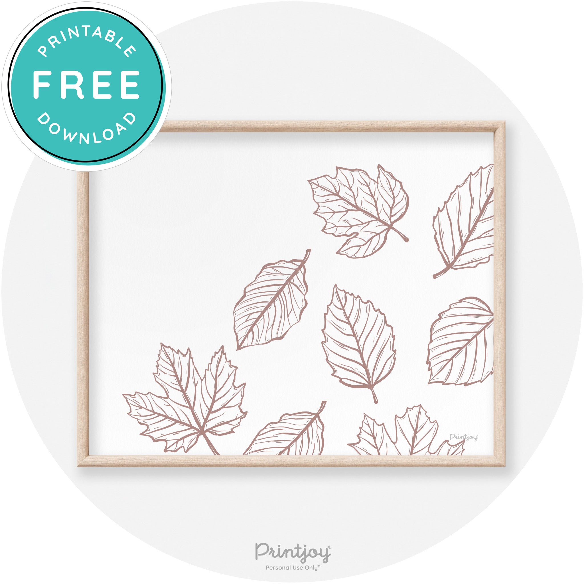 Falling Leaves Drawing Fall Modern Transitional Wall Art Free Printable - Printjoy