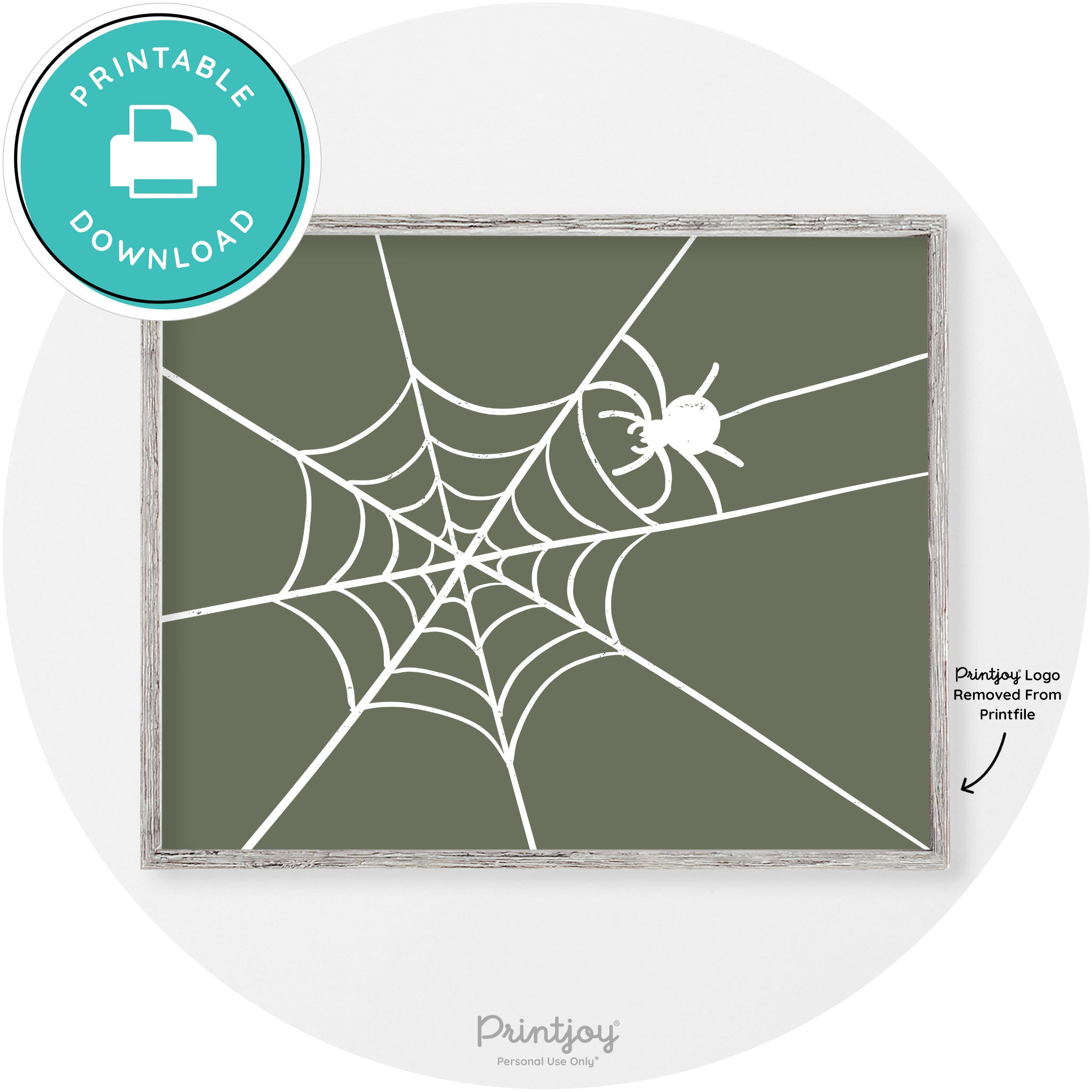 Halloween Spider Web Modern Vintage Wall Art Free Printable - Printjoy