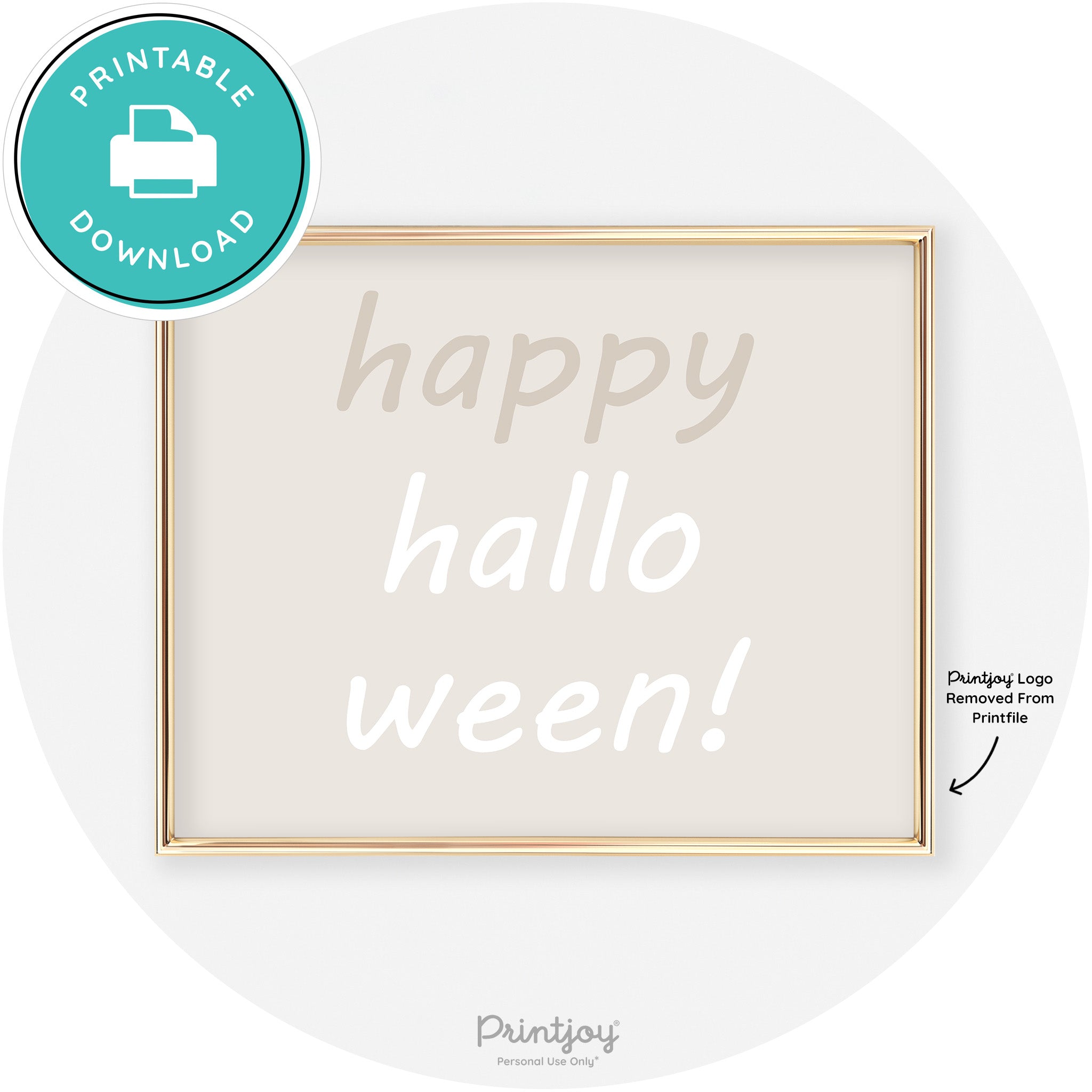 Happy Halloween Fun Cute Chic Halloween Wall Art Free Printable - Printjoy