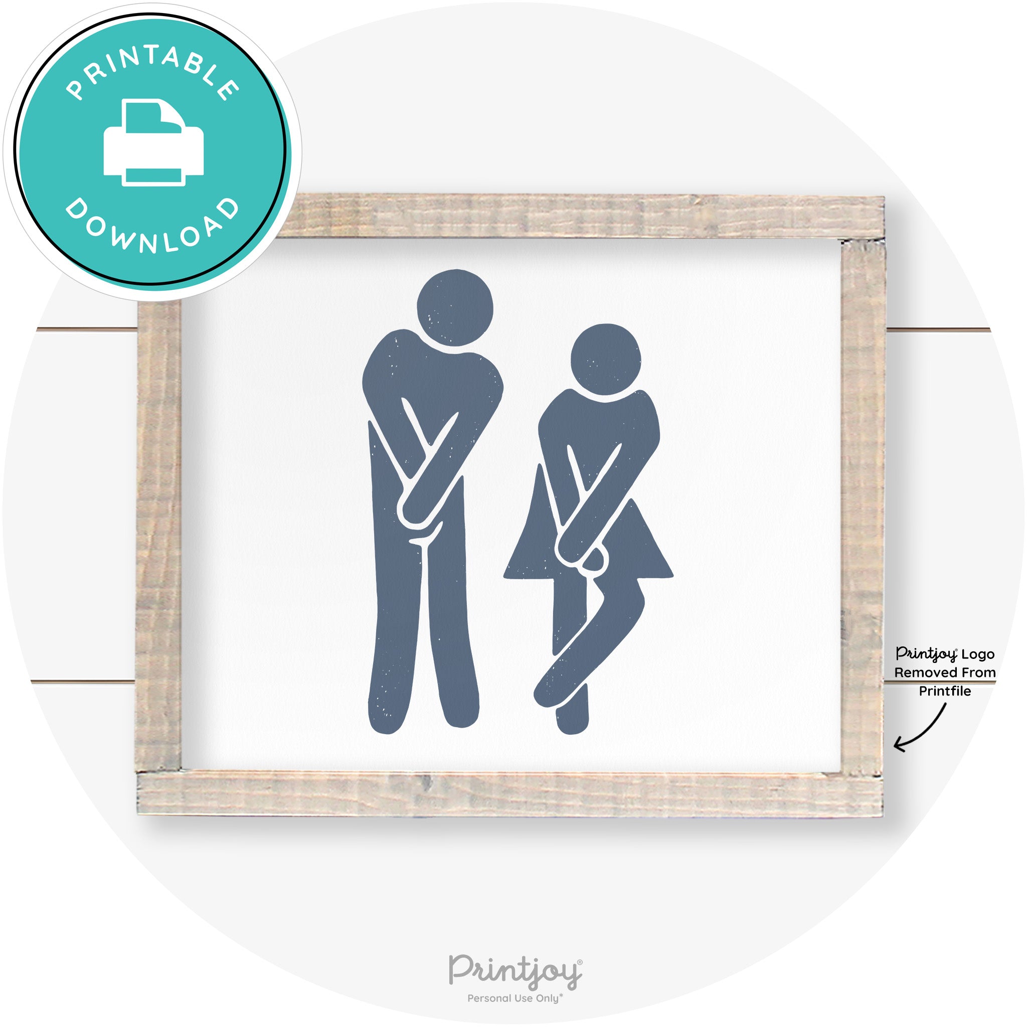 Potty Dance Gotta Go Sign Funny Farmhouse Wall Art Free Printable - Printjoy