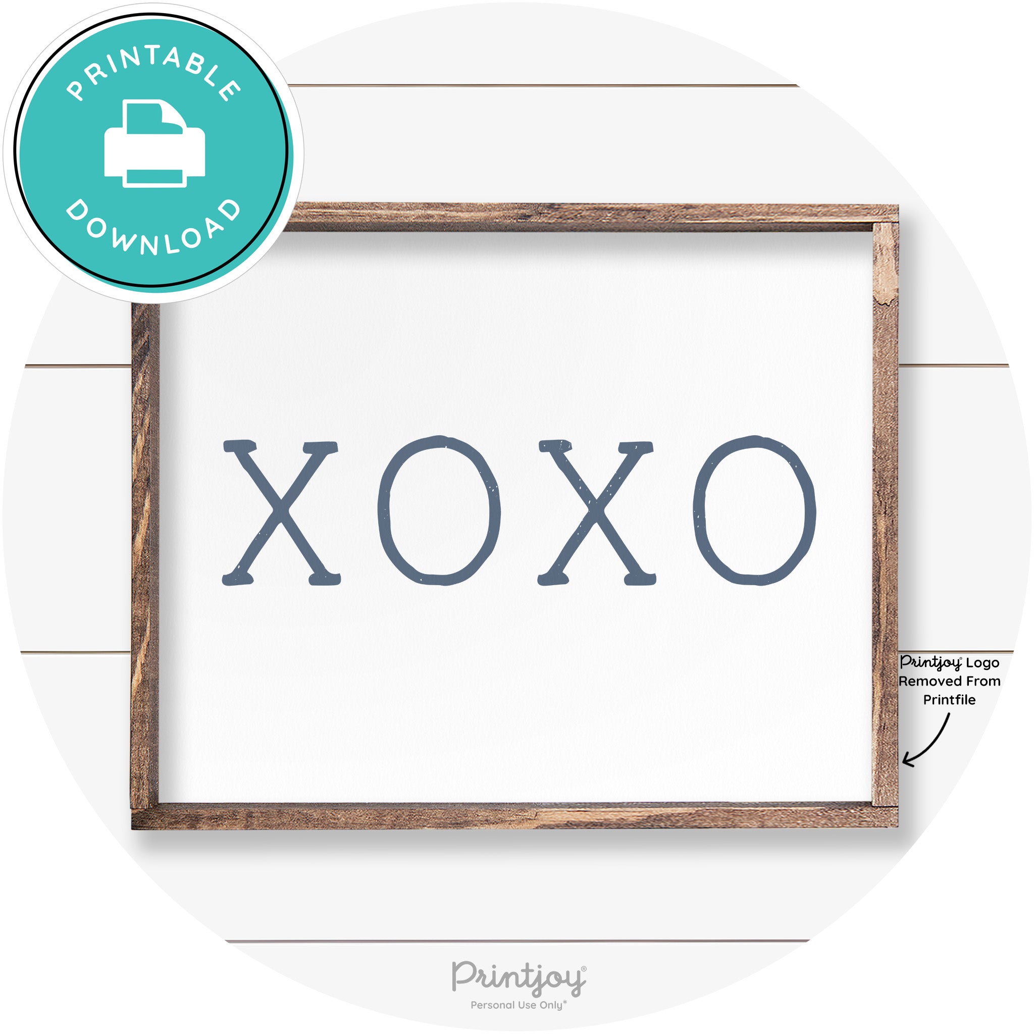 Xoxo Cute Couples Love Modern Farmhouse Wall Art Free Printable