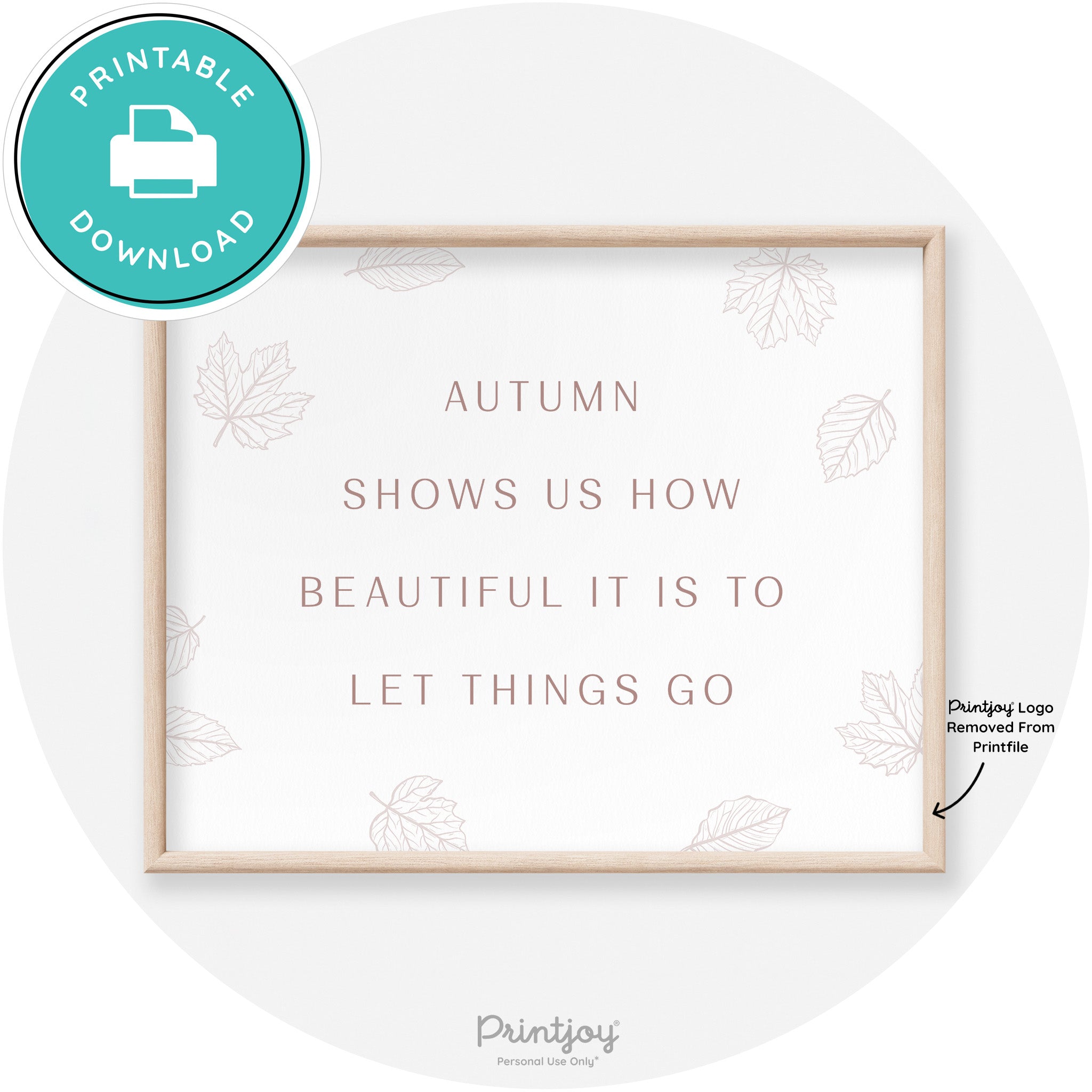 Fall Quote Autumn Let Things Go Transitional Wall Art Free Printable - Printjoy
