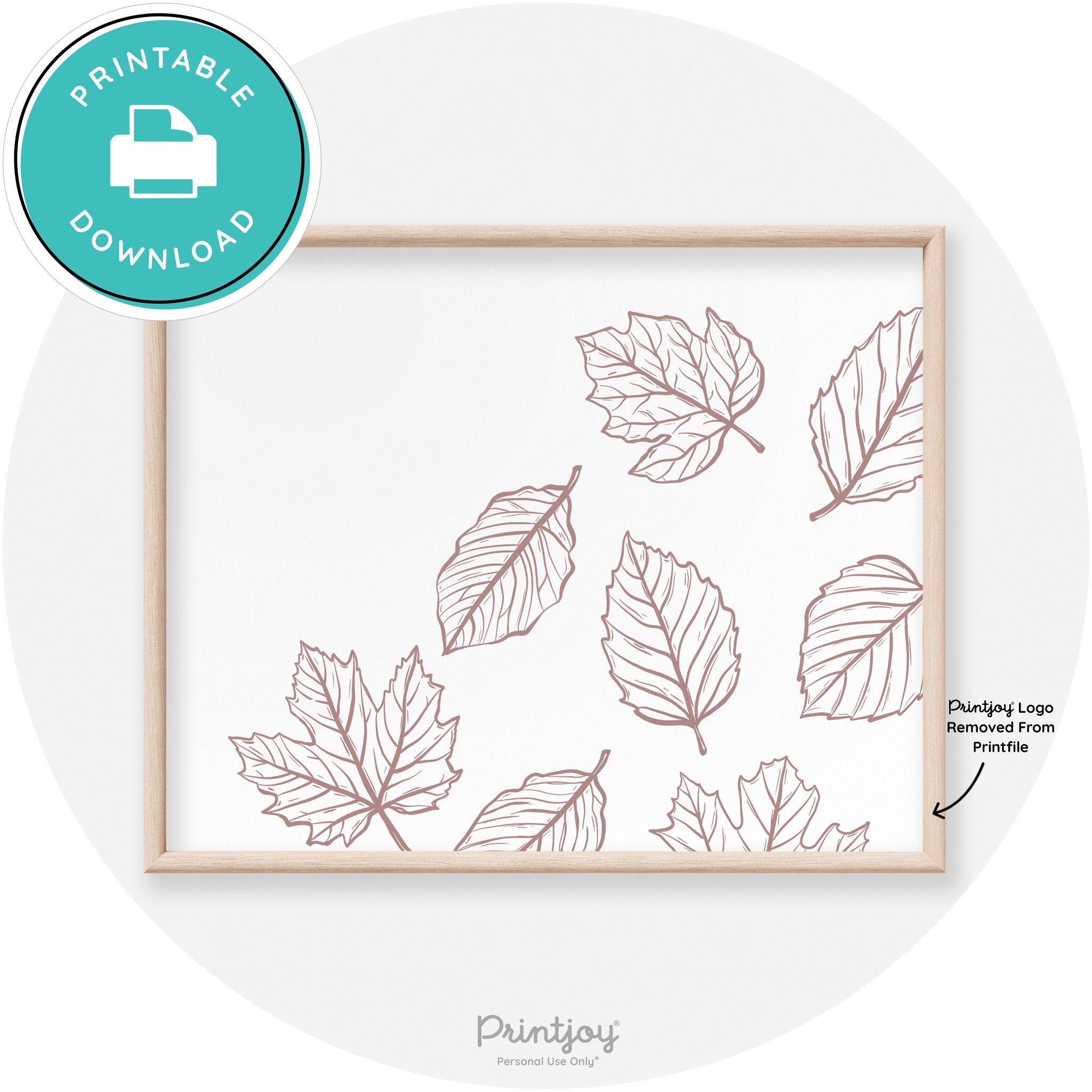 Falling Leaves Drawing Fall Modern Transitional Wall Art Free Printable - Printjoy