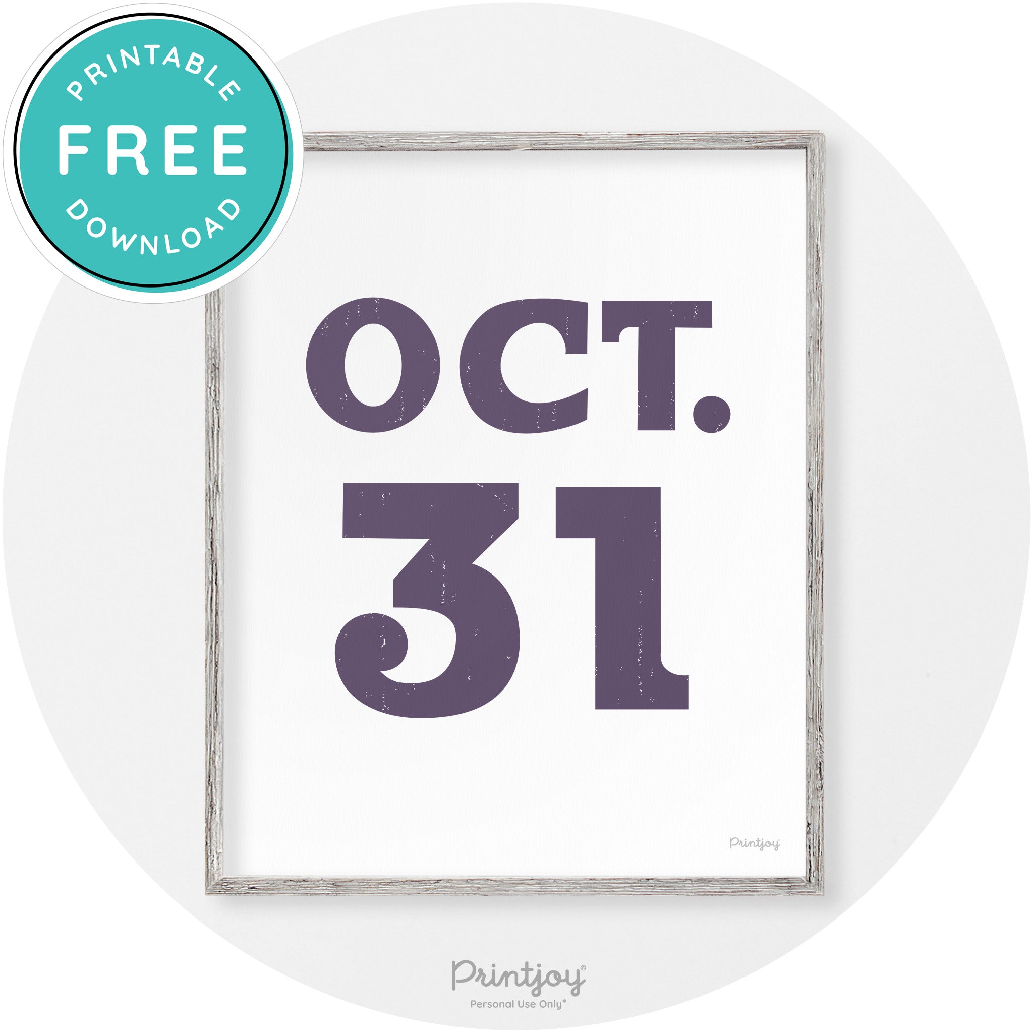 October 31 Halloween Day Vintage Halloween Wall Art Free Printable - Printjoy