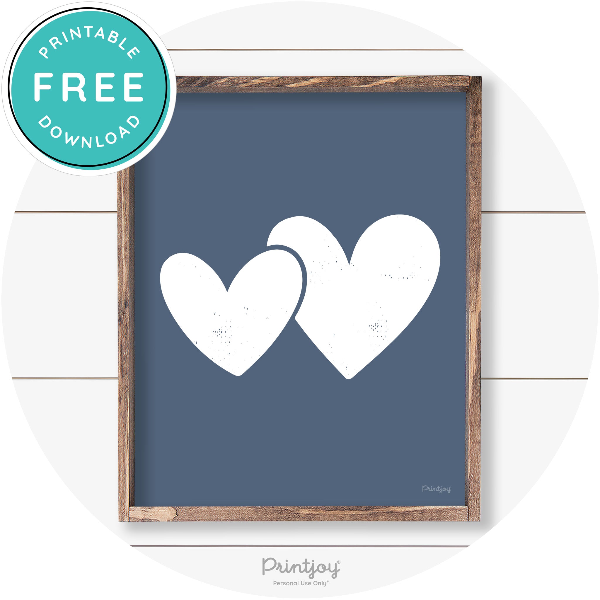 Heart Silhouettes Cute Couples Farmhouse Wall Art Free Printable