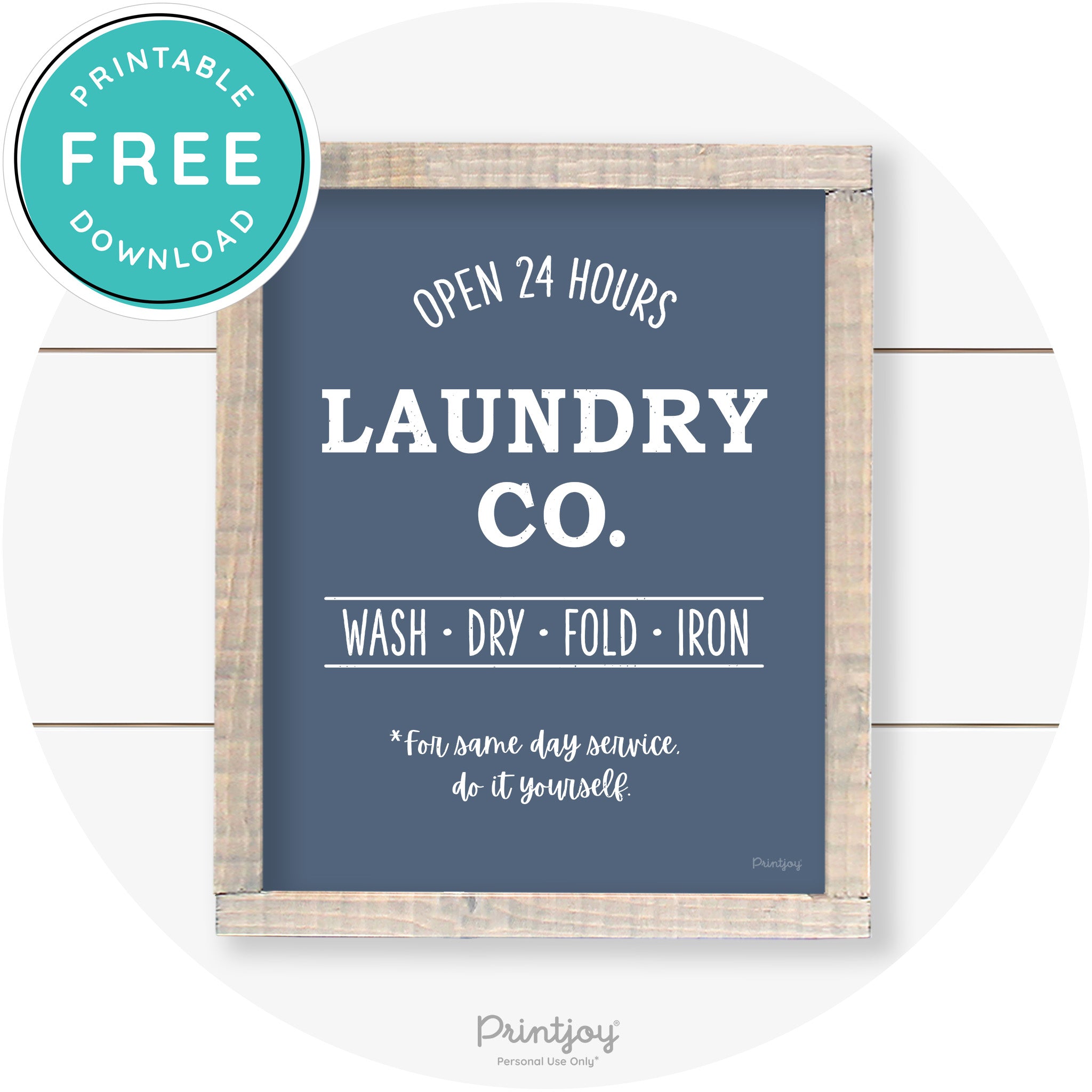 Laundry Co Do It Yourself Funny Farmhouse Wall Art Free Printable - Printjoy