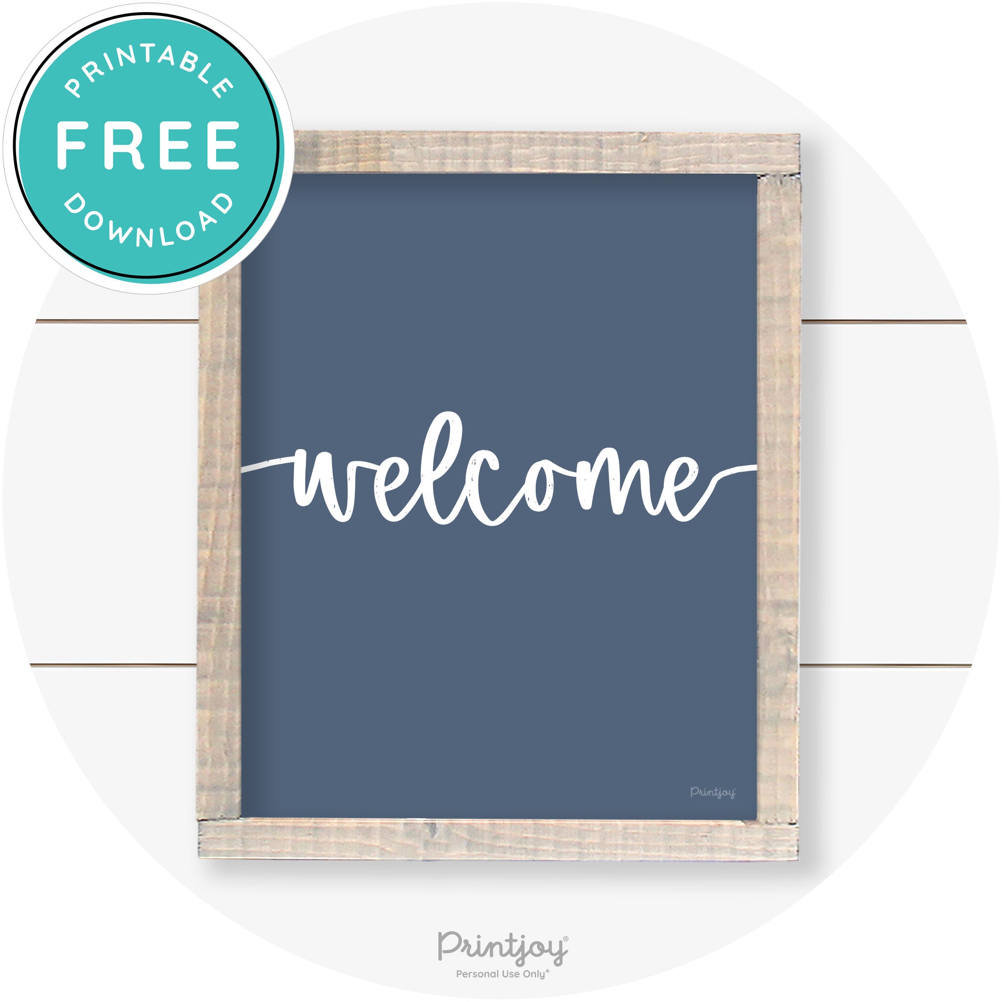 Welcome Entryway Sign Cute Farmhouse Wall Art Decor Free Printable