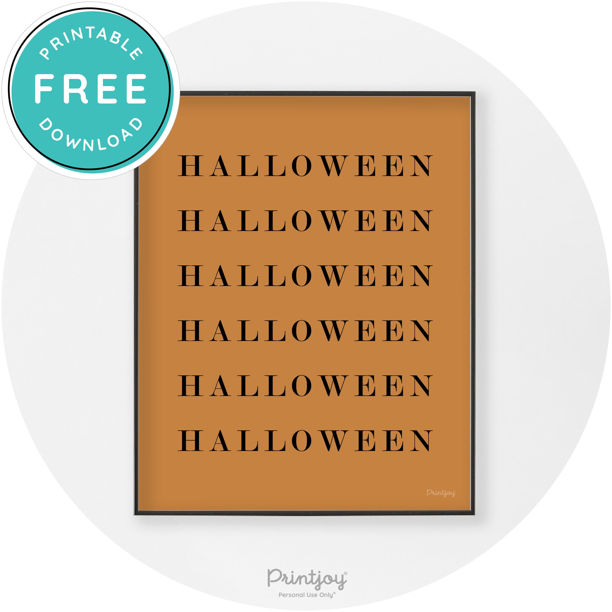 Halloween Cute Pattern Modern Chic Wall Art Decor Printable - Printjoy