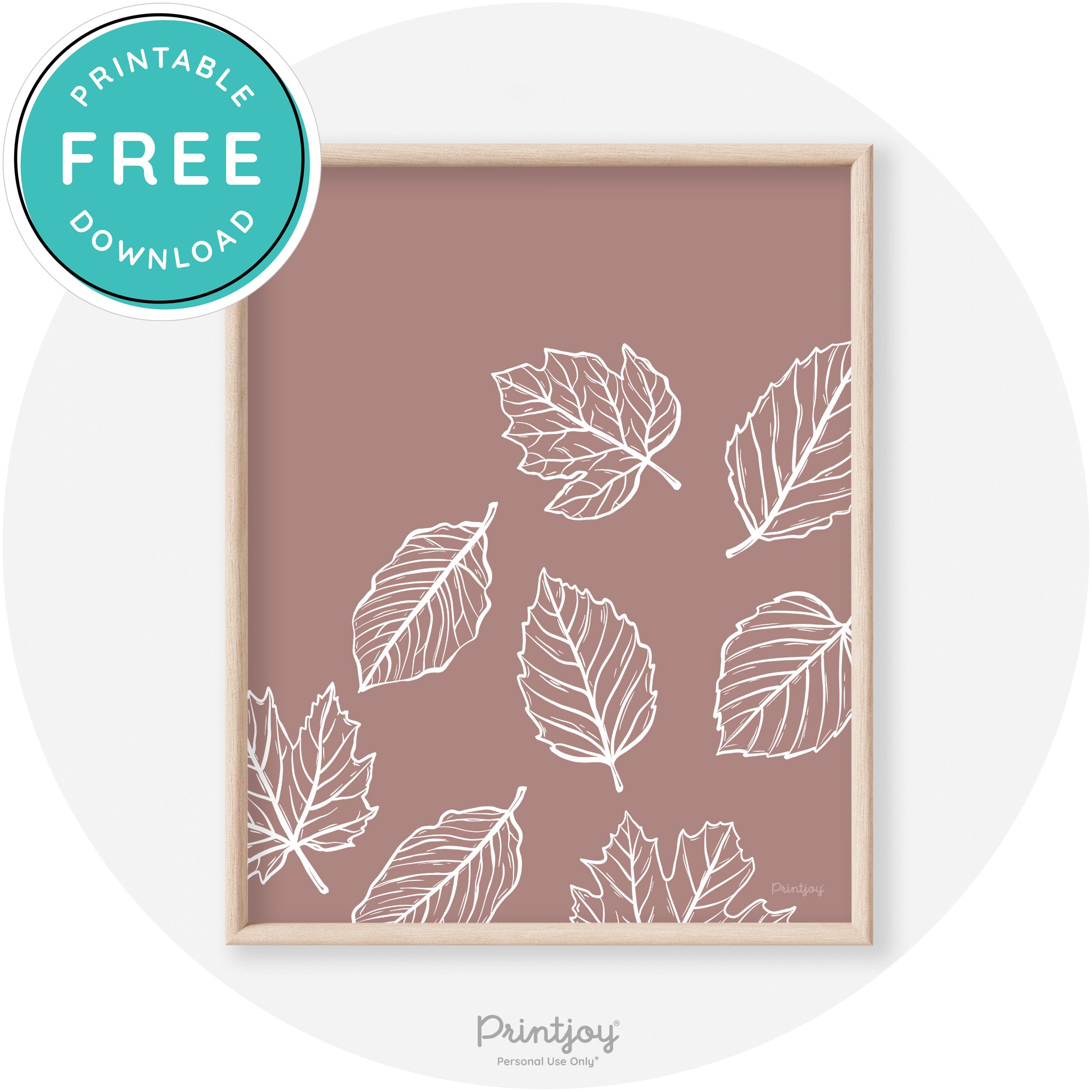 Falling Leaves Drawing Fall Modern Transitional Wall Art Free Printable - Printjoy