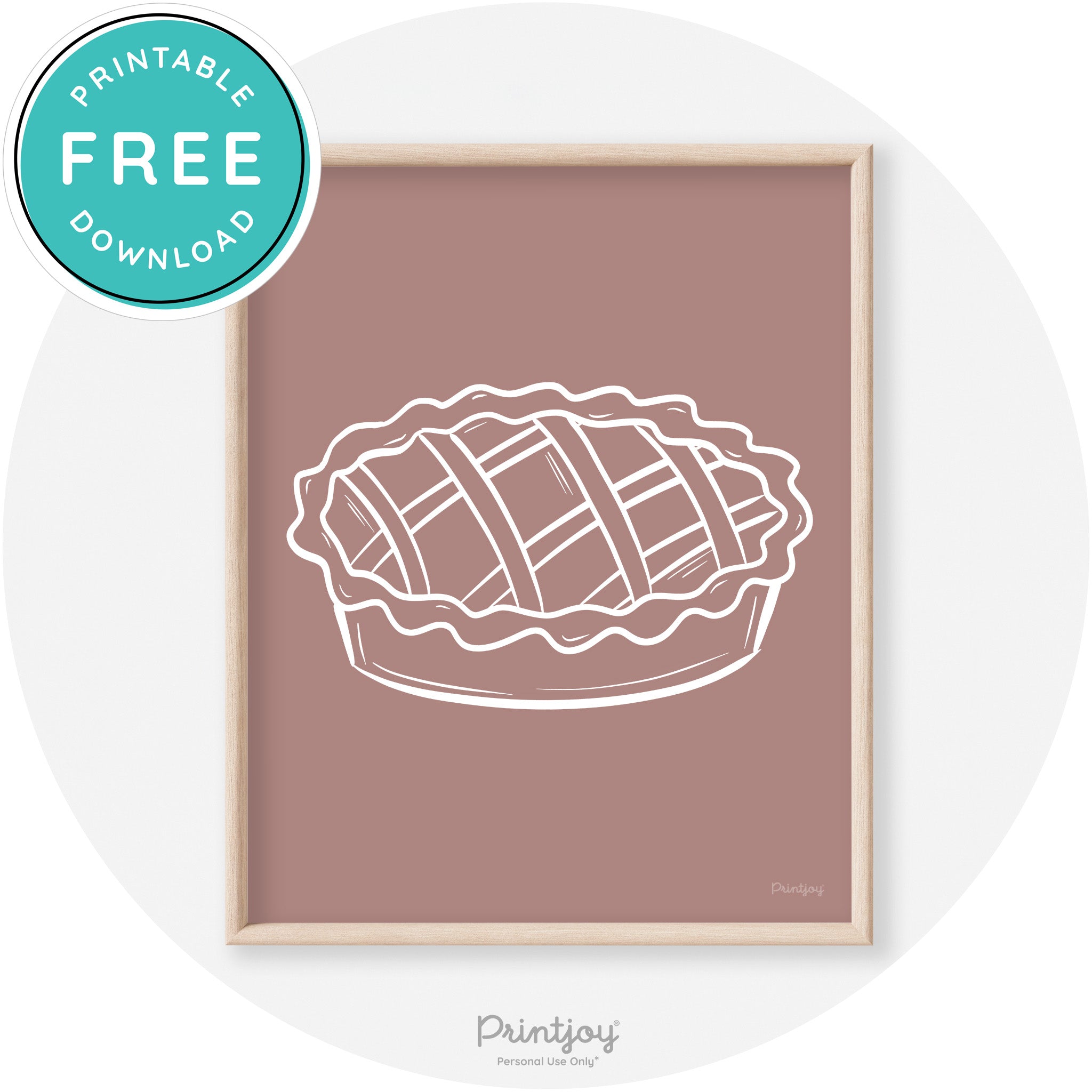 Pie Drawing Thanksgiving Modern Transitional Wall Art Free Printable - Printjoy
