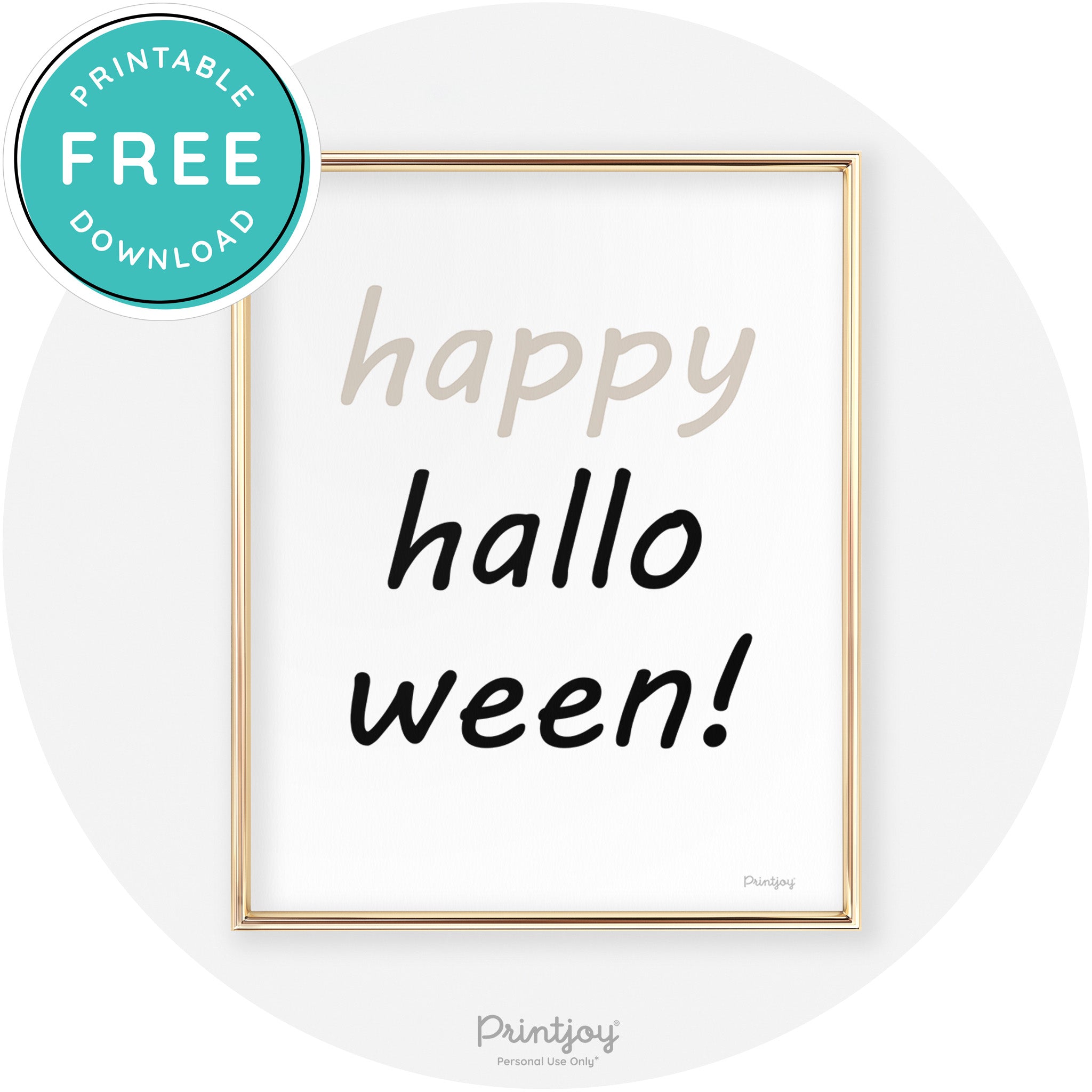Happy Halloween Fun Cute Chic Halloween Wall Art Free Printable - Printjoy