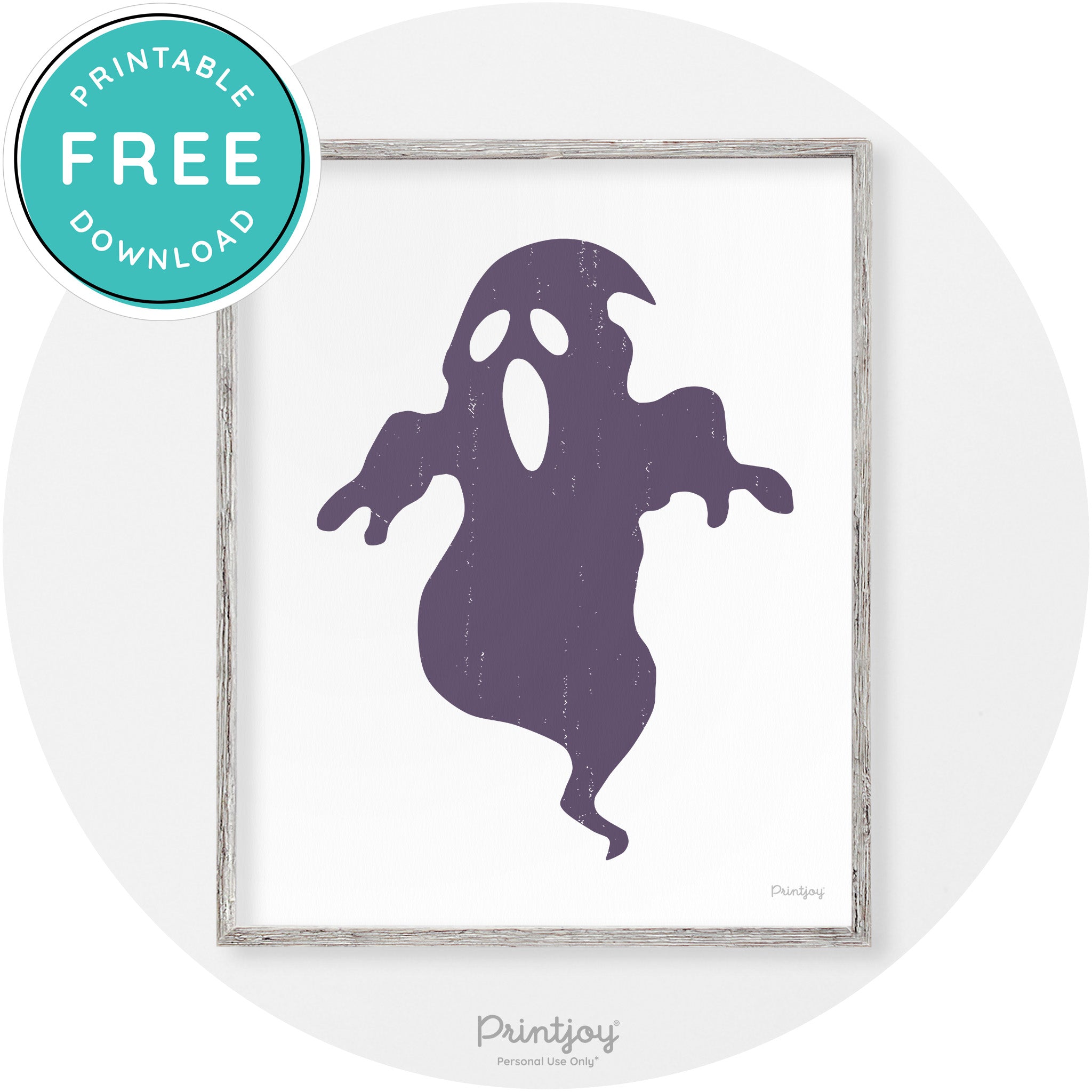 Spooky Ghost Boogie Man Halloween Vintage Wall Art Free Printable - Printjoy