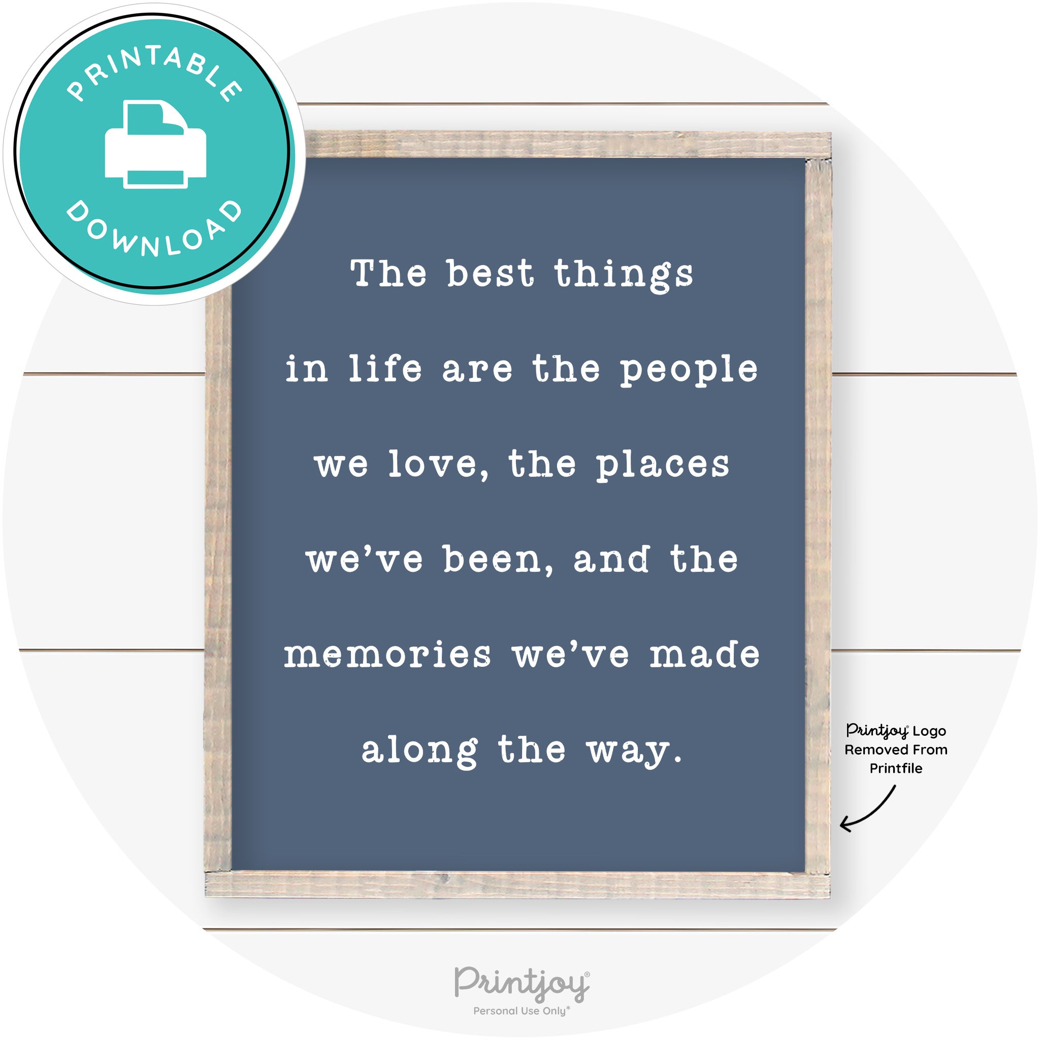 Best Things Quote Farmhouse Living Room Wall Art Free Printable - Printjoy