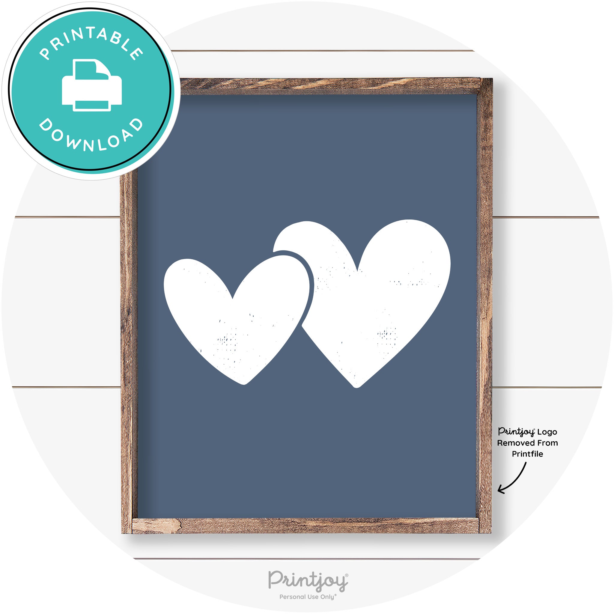 Heart Silhouettes Cute Couples Farmhouse Wall Art Free Printable