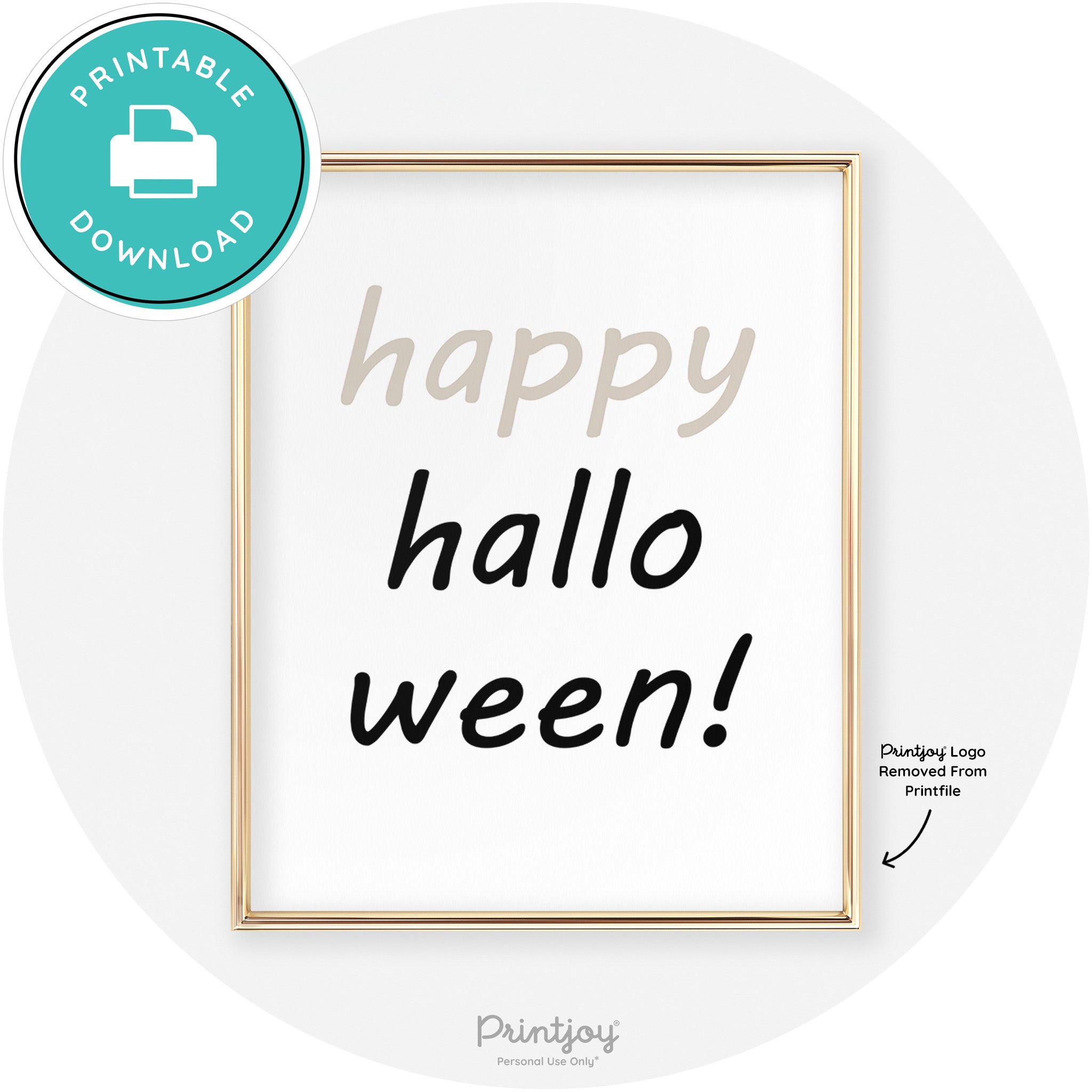 Happy Halloween Fun Cute Chic Halloween Wall Art Free Printable - Printjoy