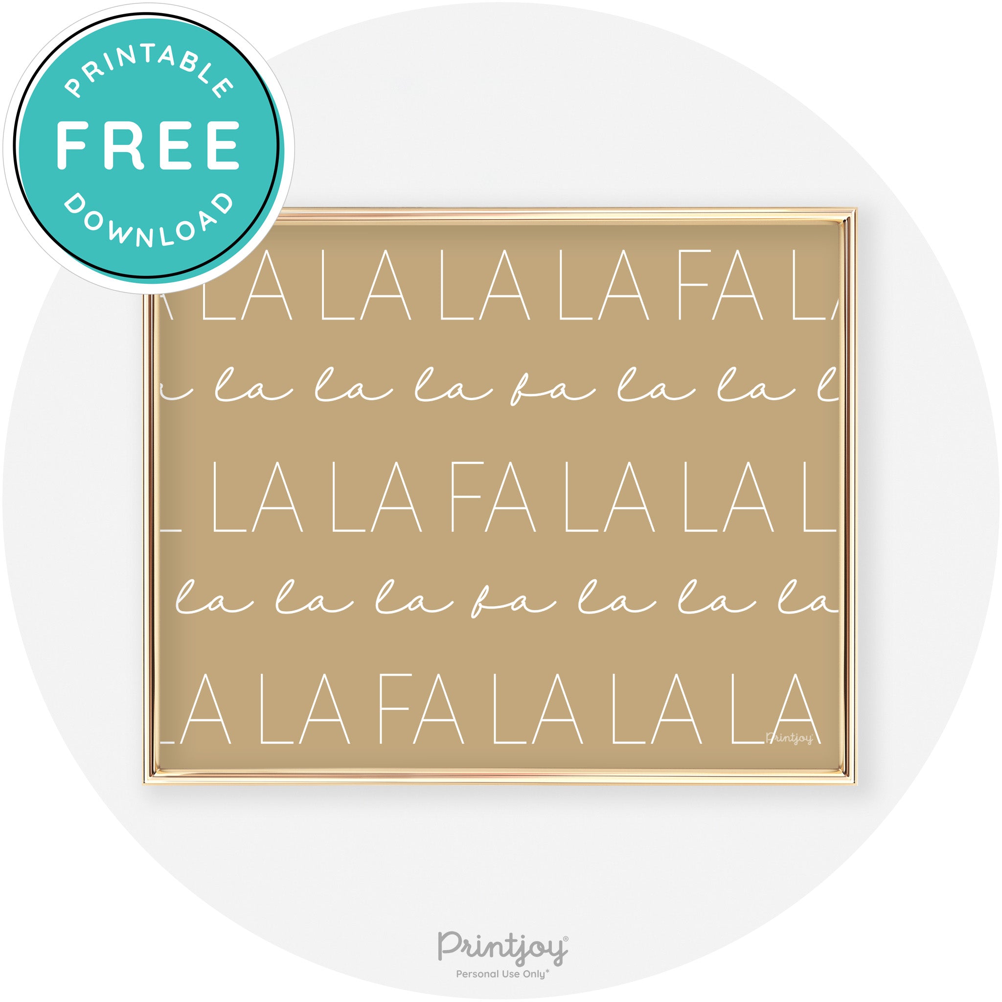 Fa La La Pattern Cute Modern Chic Wall Art Decor Free Printable - Printjoy