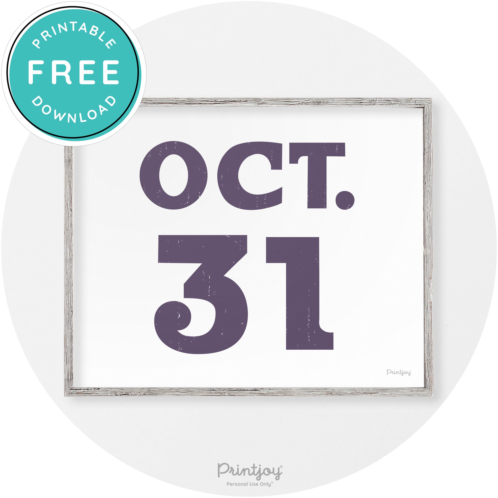 October 31 Halloween Day Vintage Halloween Wall Art Free Printable - Printjoy