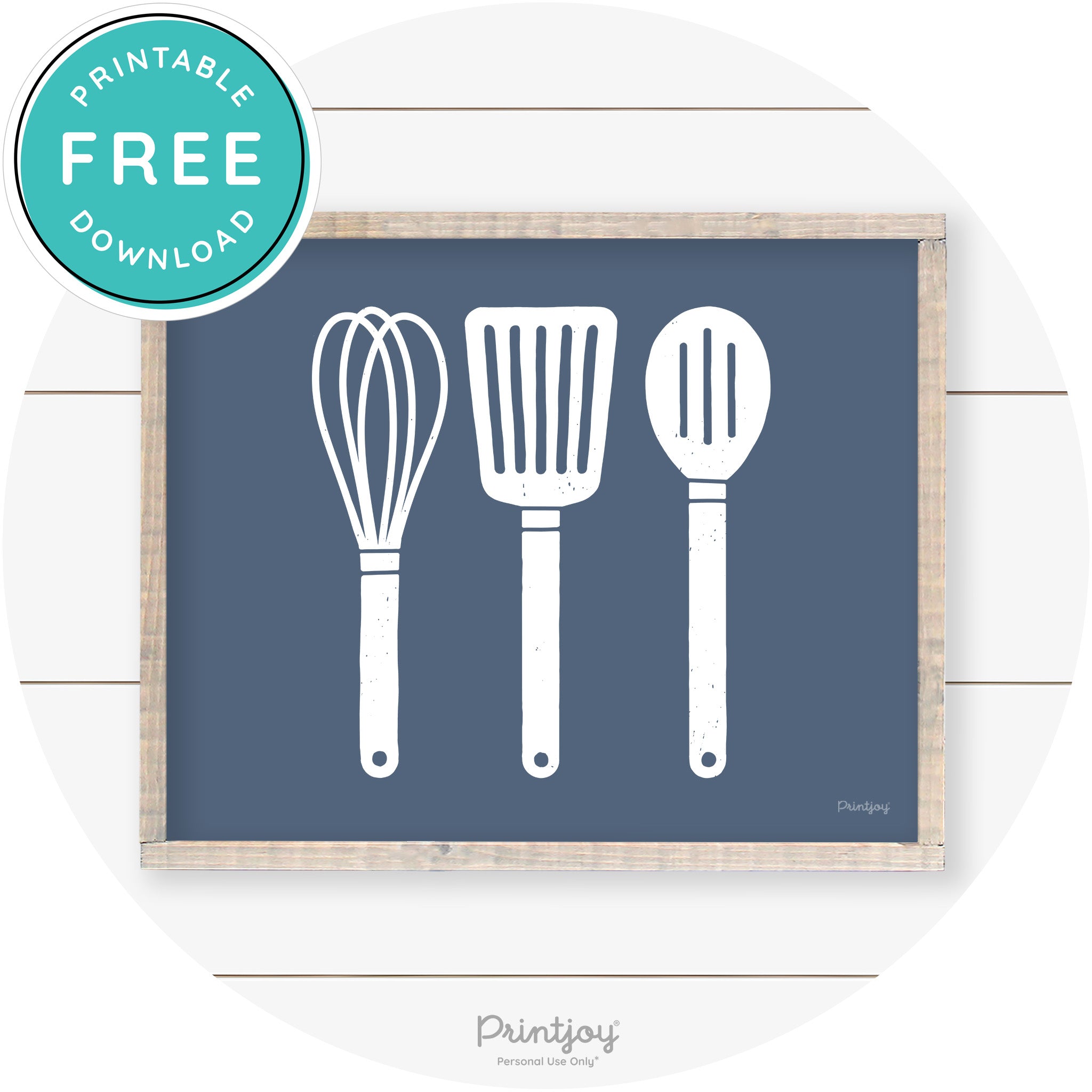Whisk Spatula Spoon Kitchen Utensils Farmhouse Wall Art Free Printable - Printjoy