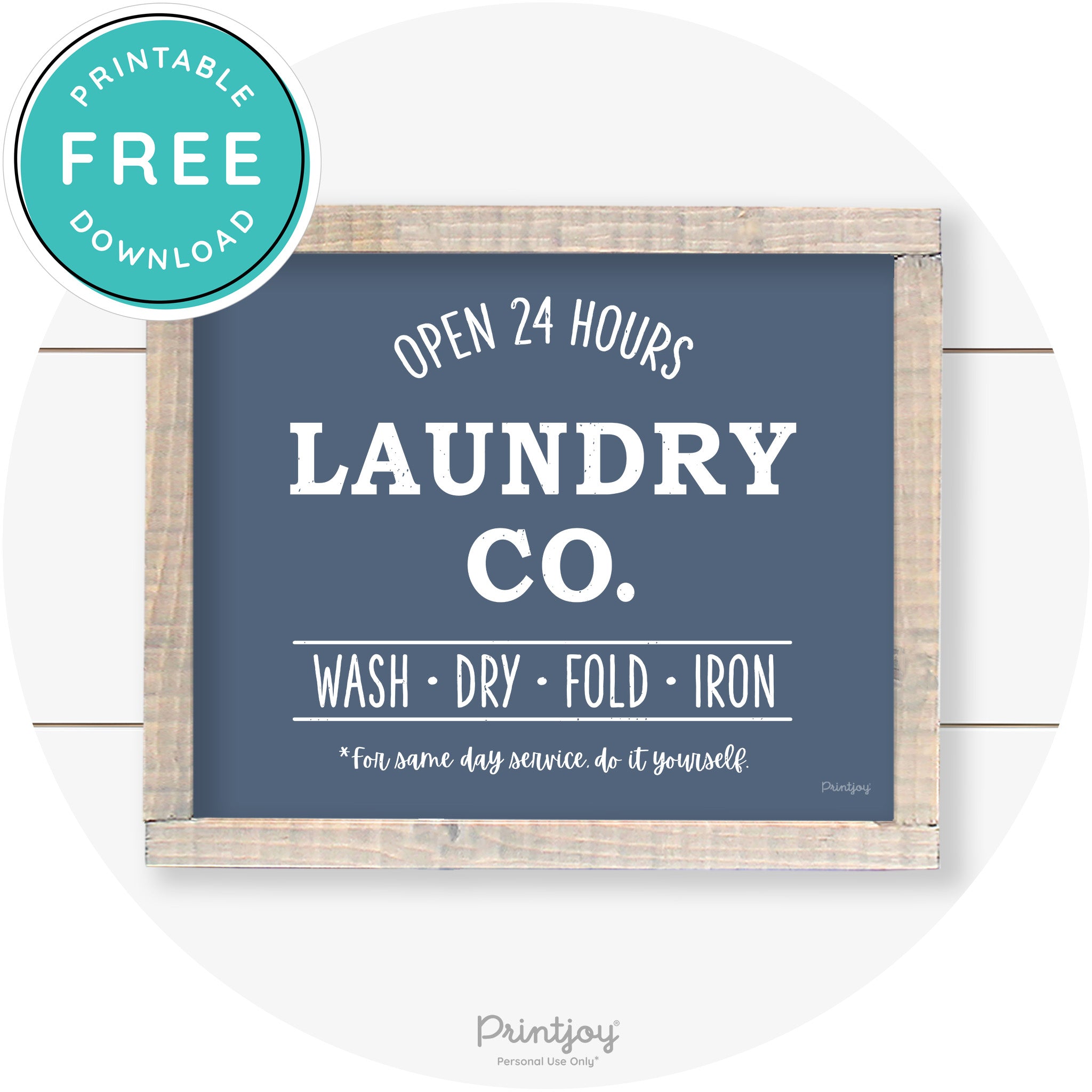 Laundry Co Do It Yourself Funny Farmhouse Wall Art Free Printable - Printjoy